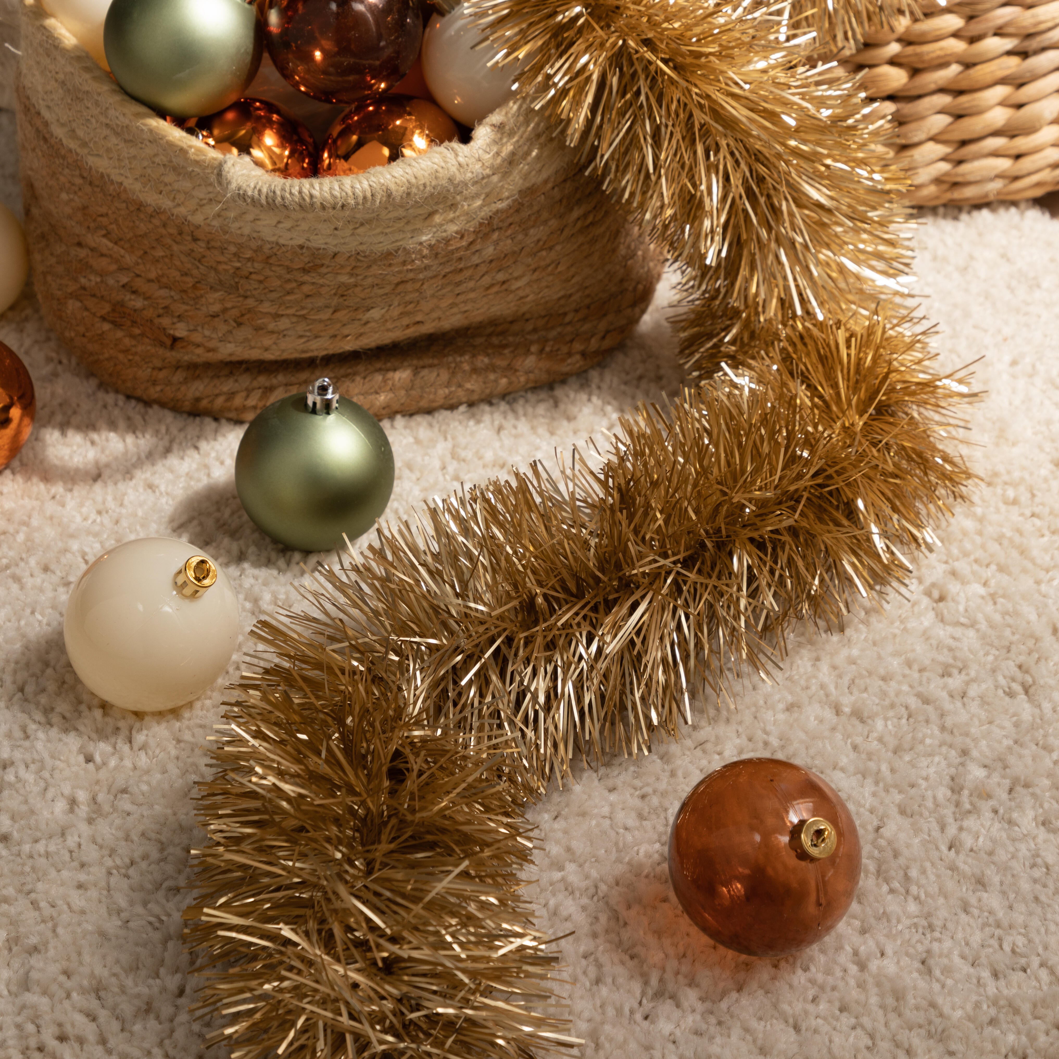 Espumillón amarillo / dorado 2 m - 3