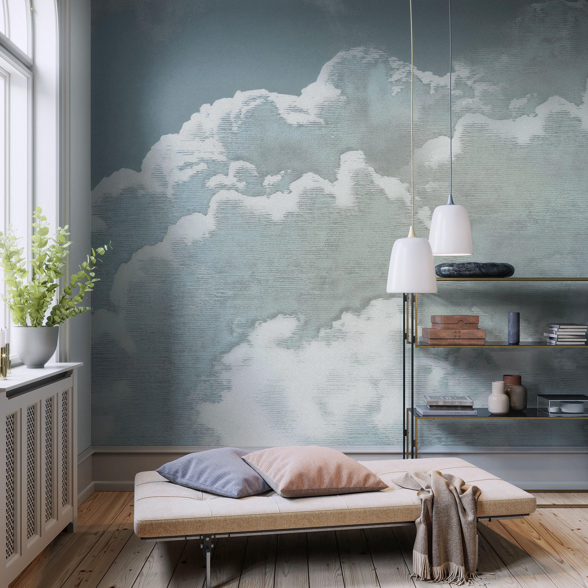 Papier Peint Panoramique FLAIR Vintage Clouds L 250 X H 250 Cm Leroy papier-peint-panoramique-flair-vintage-clouds-l-250-x-h-250-cm-leroy