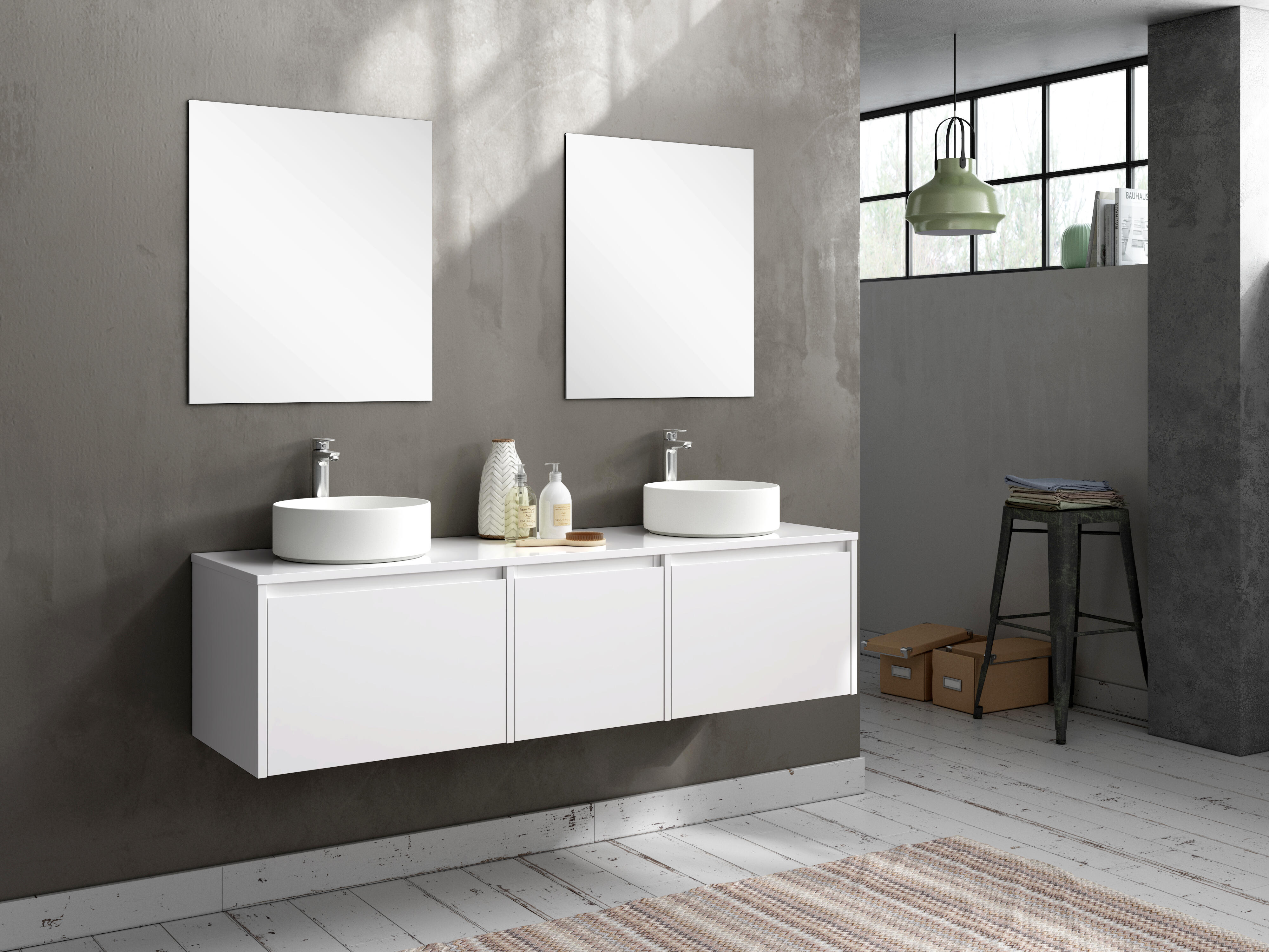 Mueble de baño moon blanco 160x45 cm