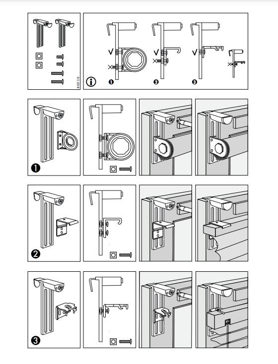 Suporte para estore com clip branco Inspire - 5