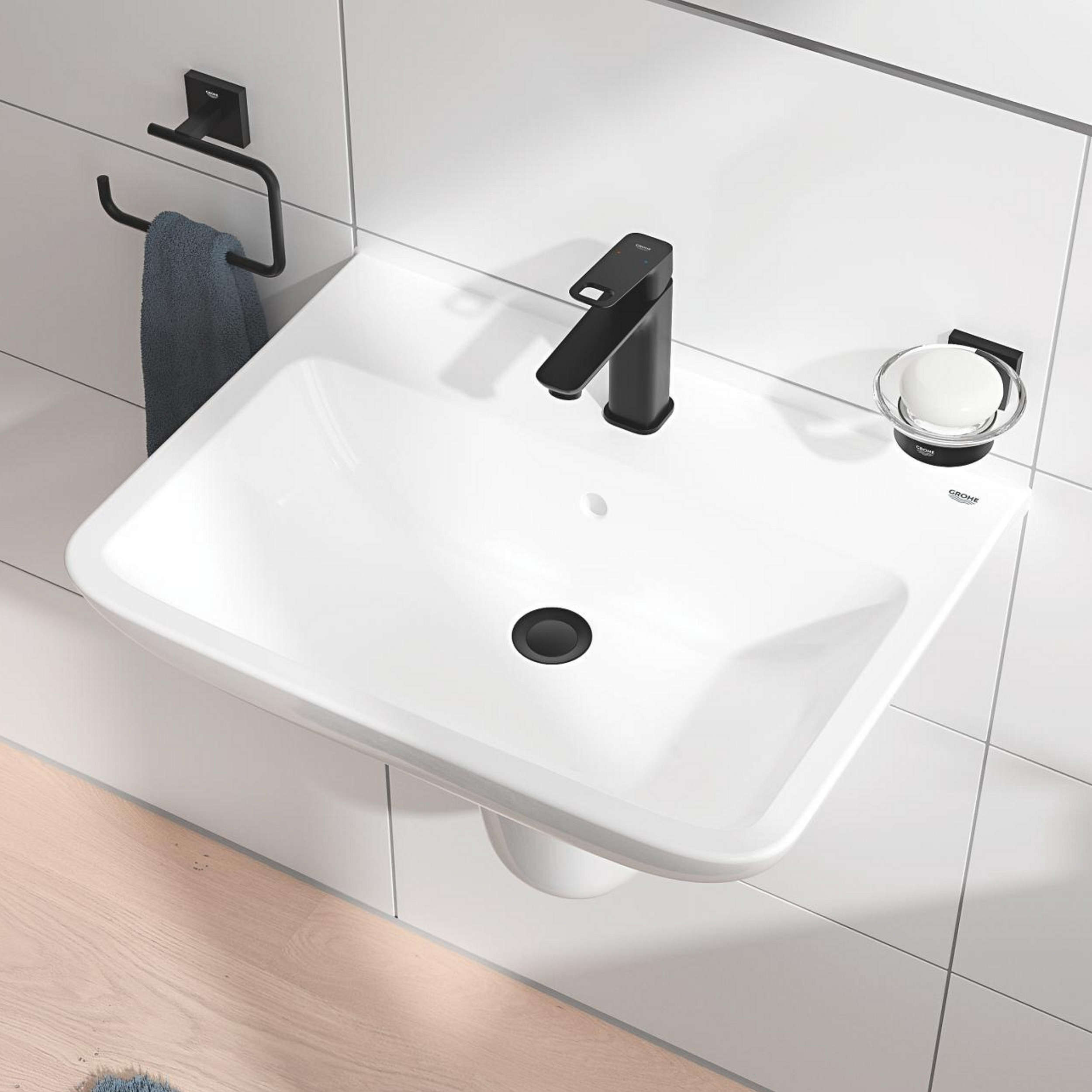 Bateria umywalkowa czarna Clova Puls 20 cm Grohe - 2