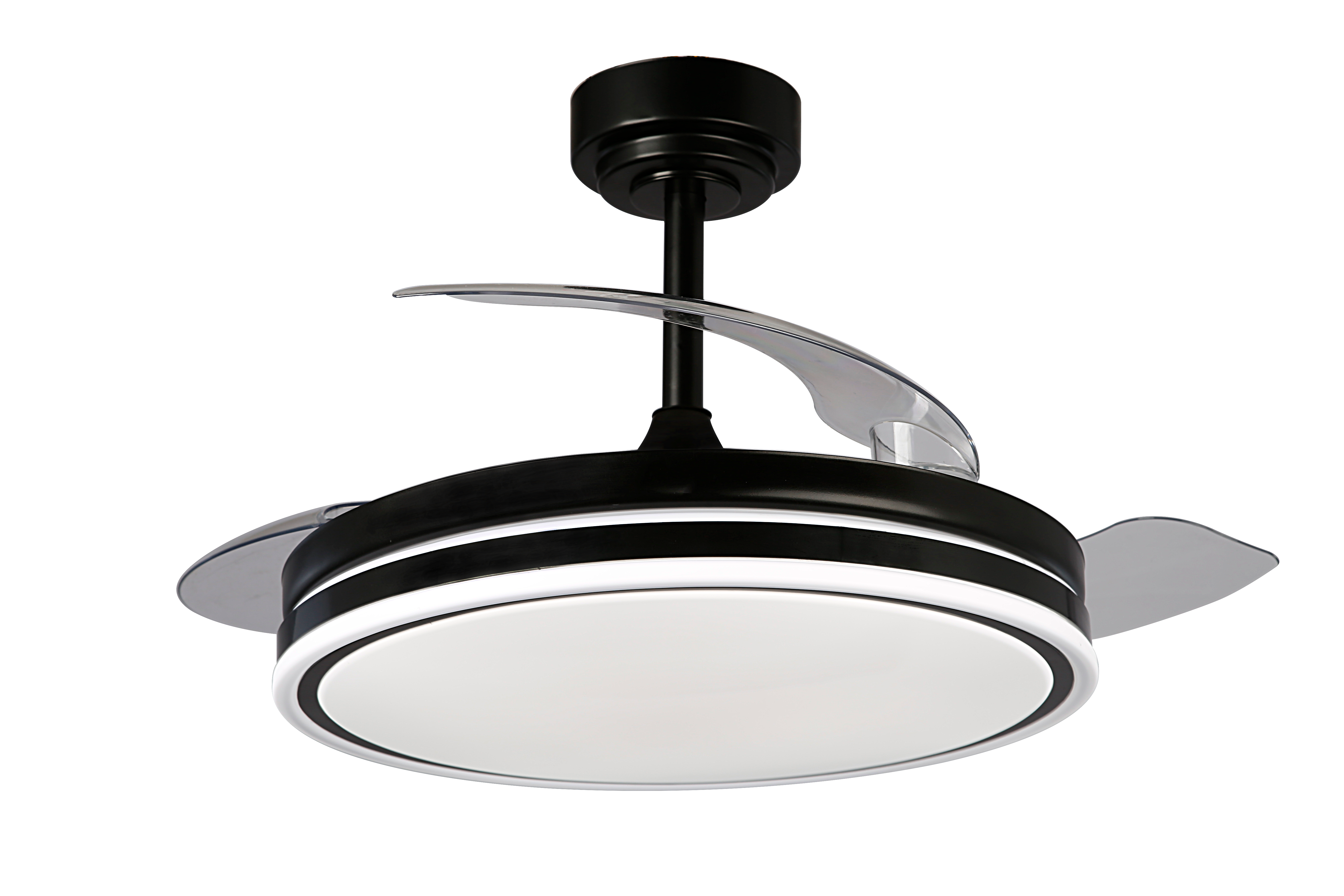 Ventilador de techo con luz motor dc ventilador targes m negro 106 cm