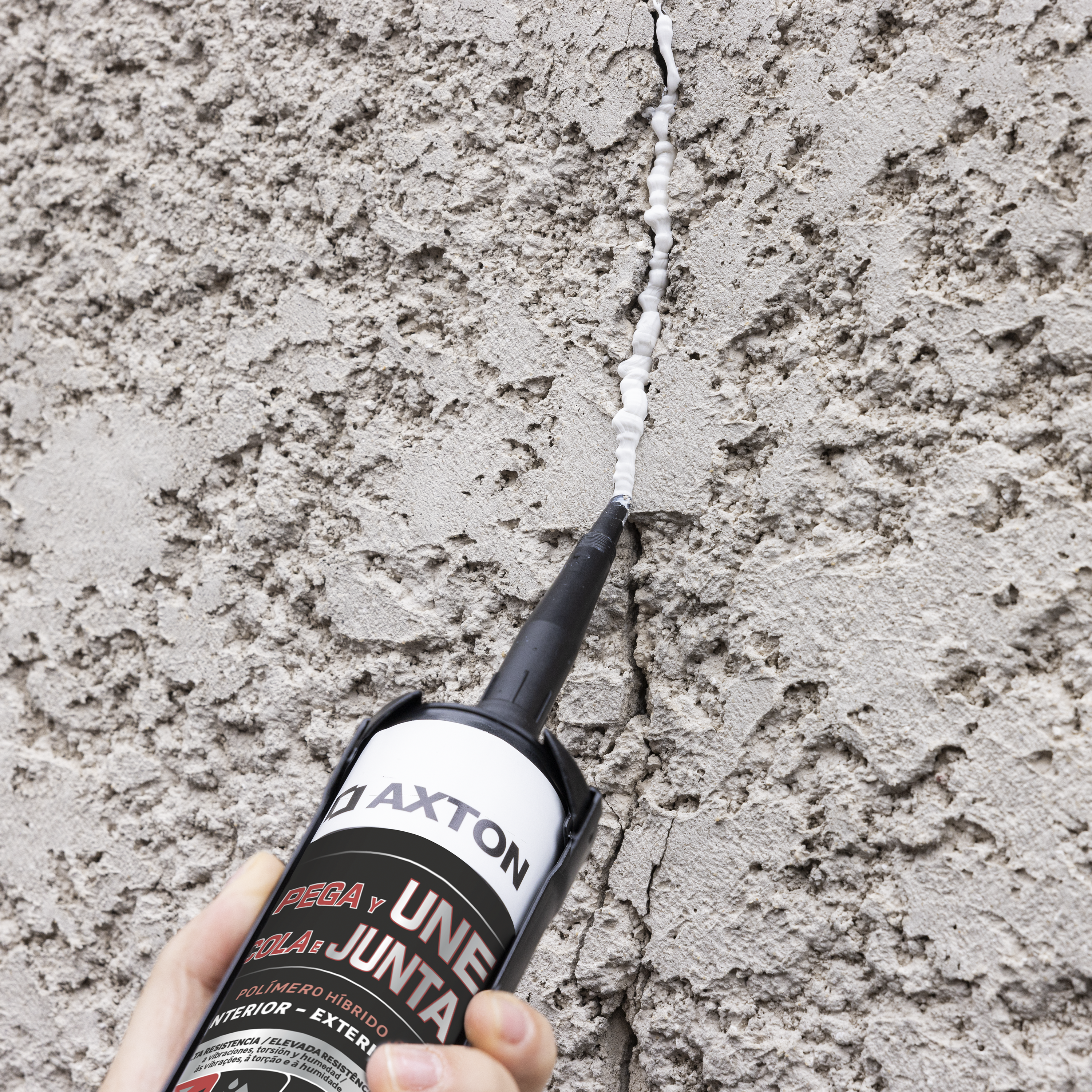 Pack de 3 adhesivos de montaje AXTON polímero Fix & Joint 290 ml blanco para MDF, mármol, hormigón, aplicación con pistola,  resistente a las intemperies, goma elástica, resiste a las vibraciones. Para fijar un material a una superficie. - 8