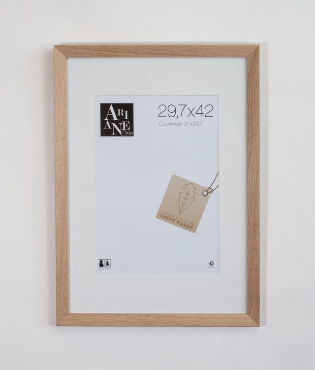 Cadre Cali, 29.7 x 42 cm, bois chêne, ARIANE