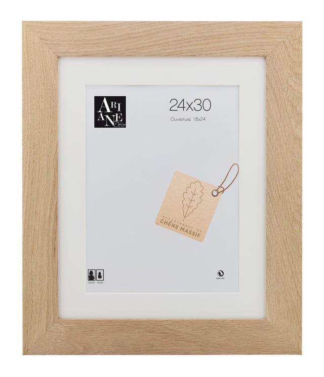 Cadre Nakato, 24 x 30 cm, bois chêne, ARIANE