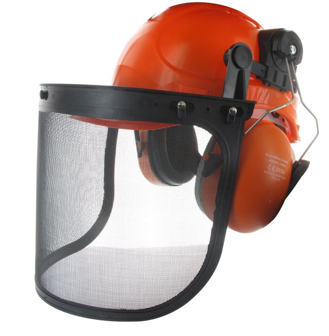 Casque de protection + visière + anti-bruit