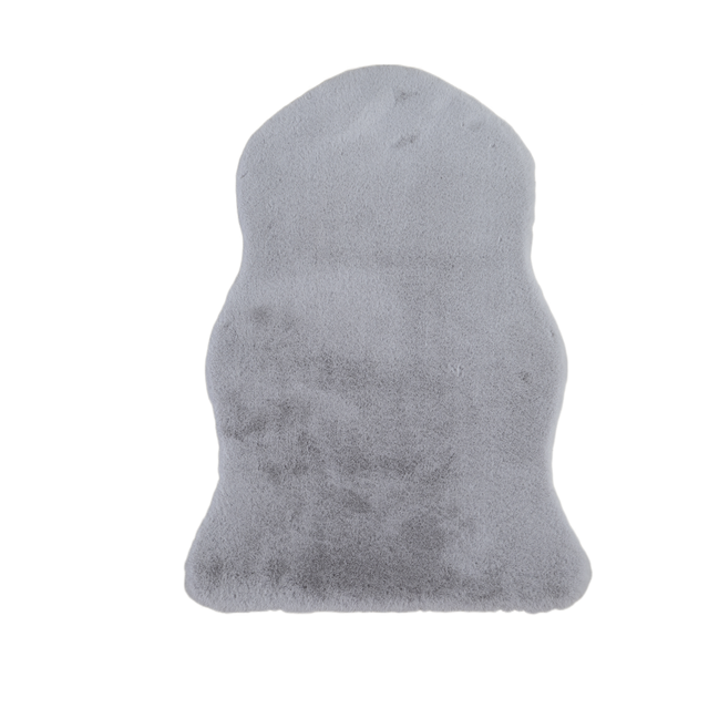 Alfombra pie de cama poliéster Bianca Rabbit 60x90cm pelo largo INSPIRE liso gris granito 