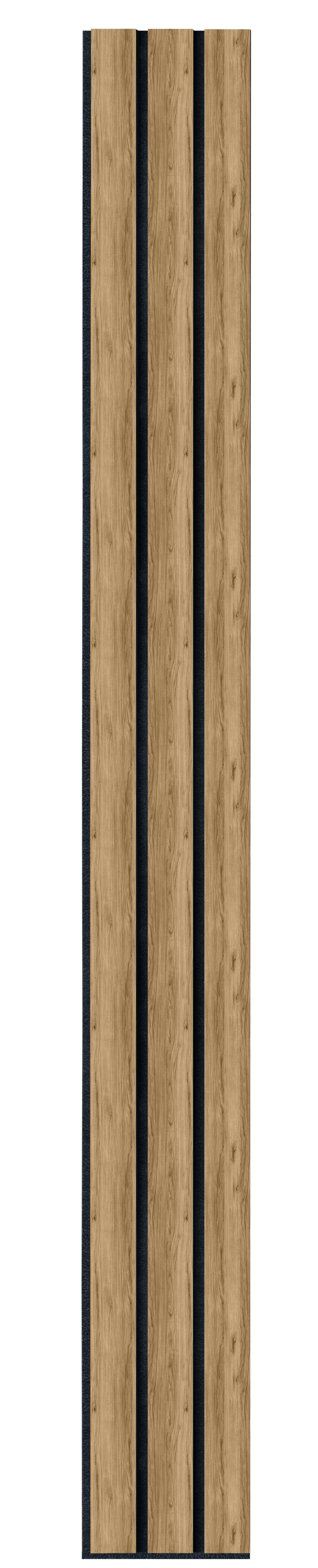Panele ścienne 3D Lamel na czarnym filcu 265x30 cm Catania 3 Lamele