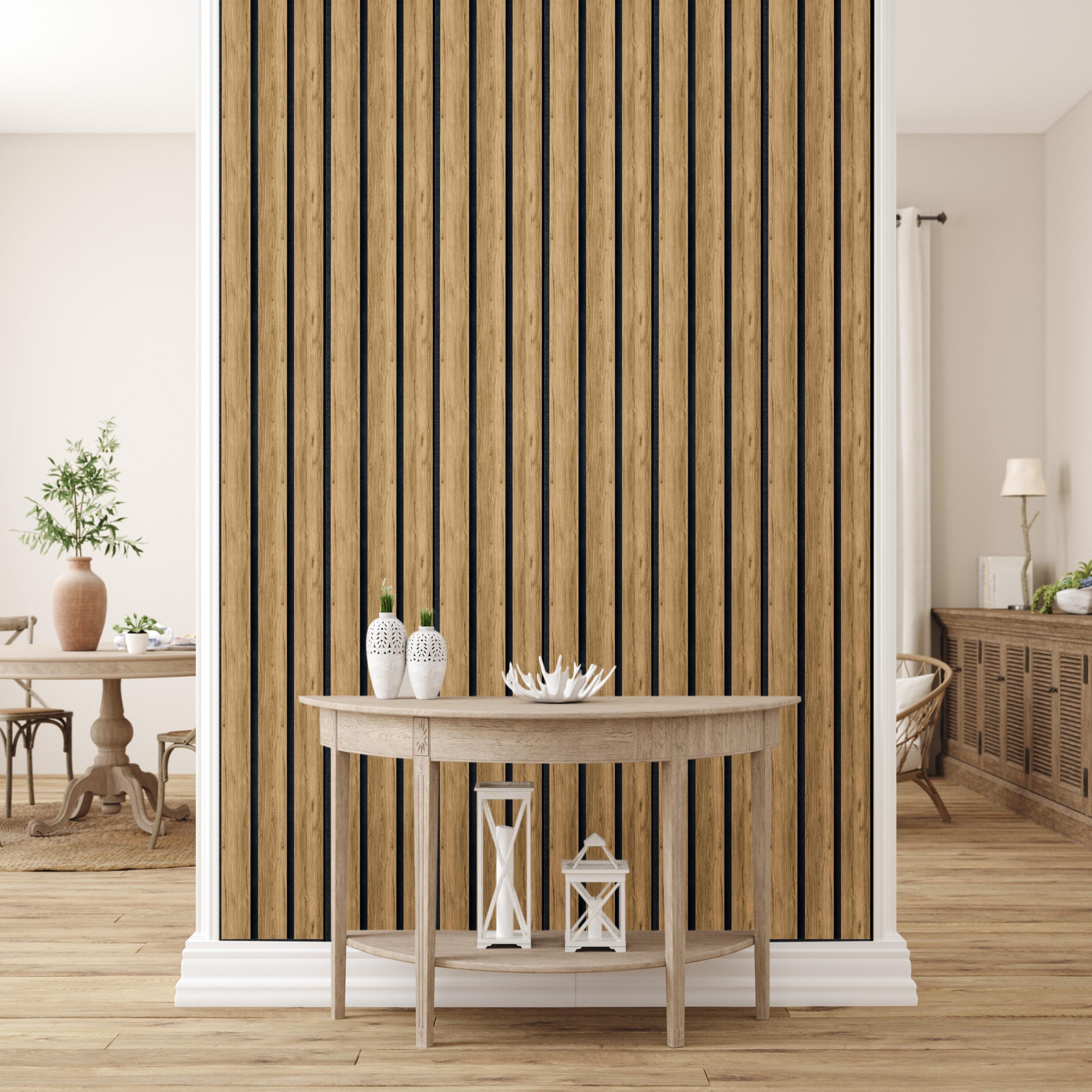 Panele ścienne 3D Lamel na czarnym filcu 265x30 cm Catania 3 Lamele - 2