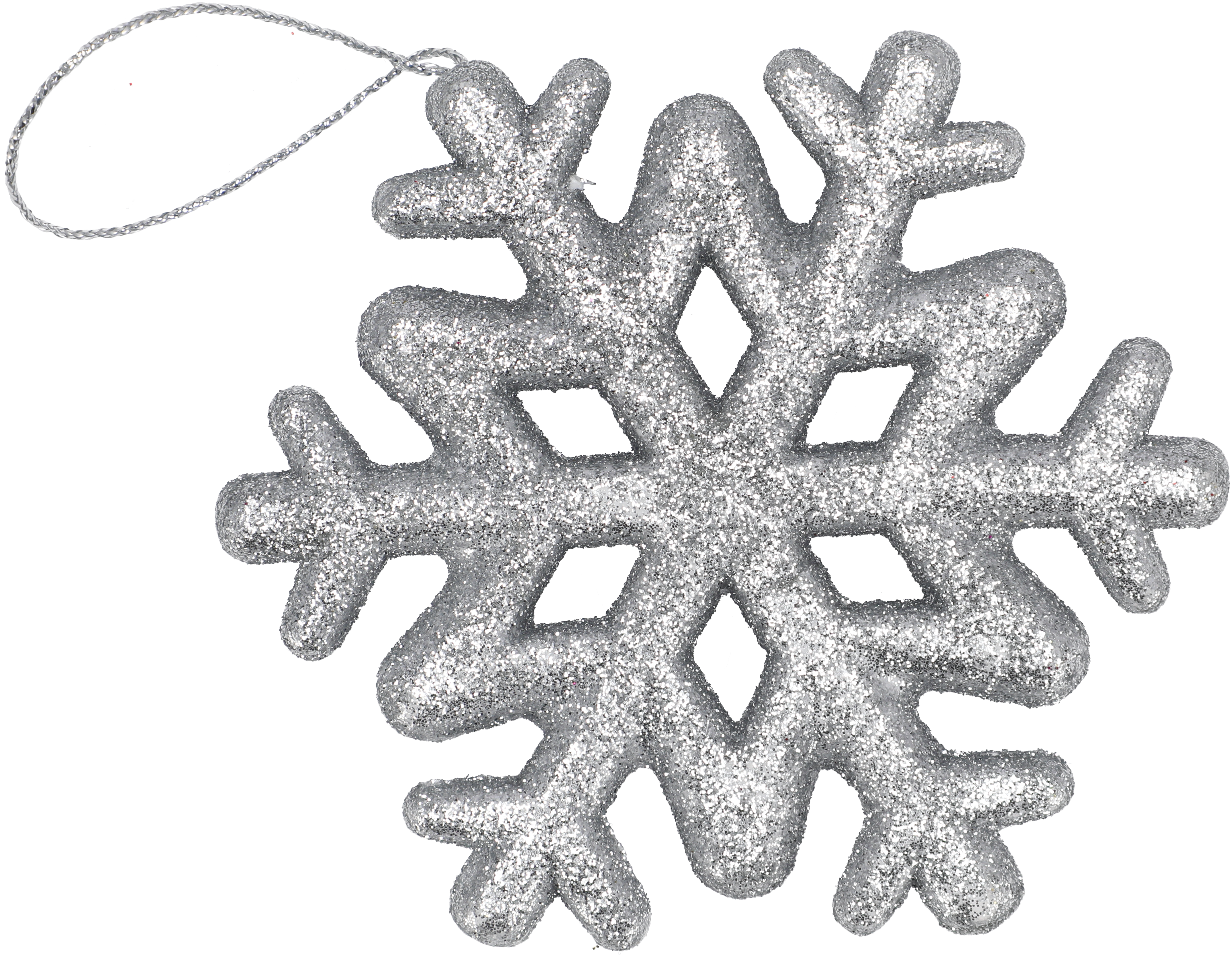 Zawieszki śnieżynki 10cm 3szt. srebrne - 5