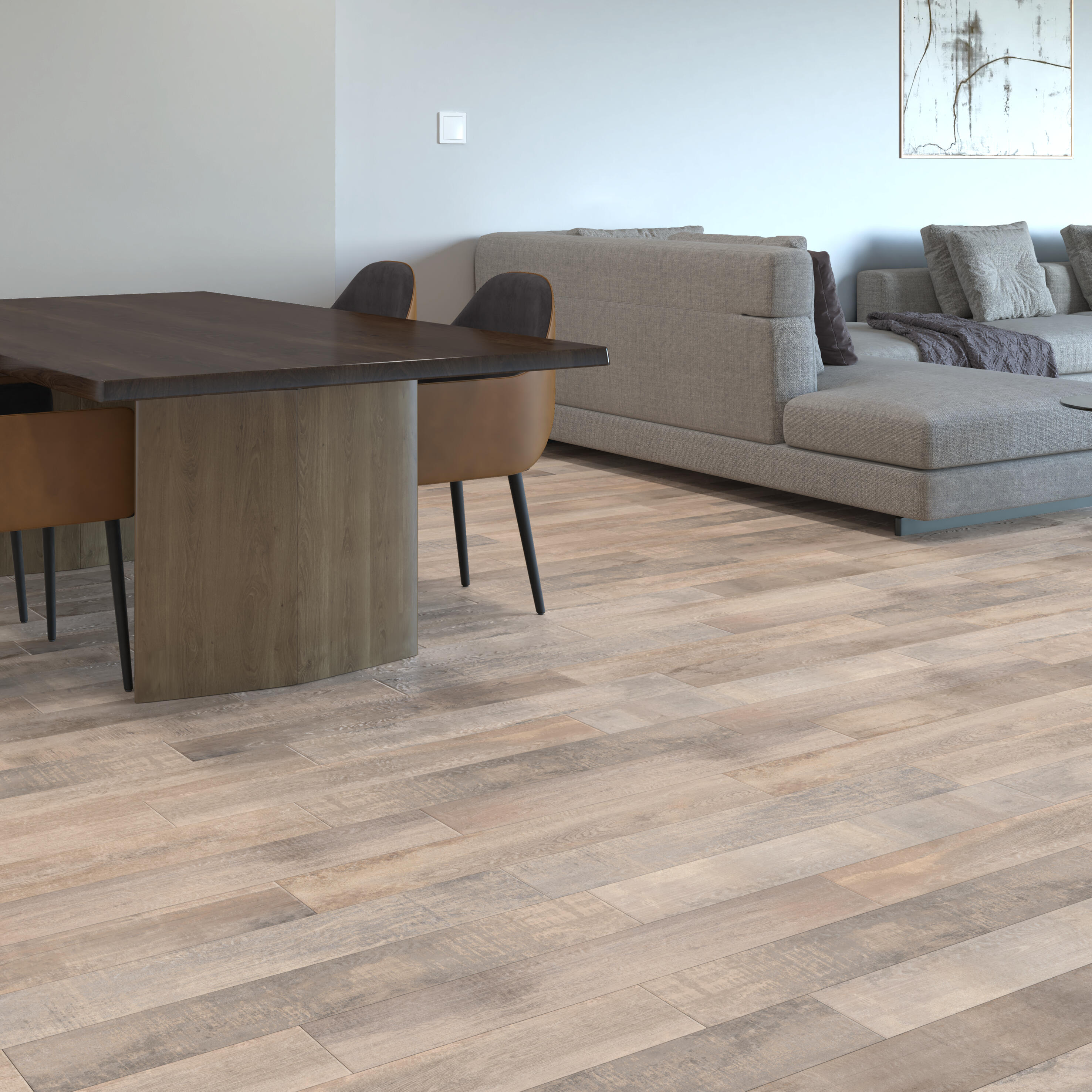 Carrelage sol / mur intérieur effet bois gris Imara l.15 x L.90 cm ARTENS - 4