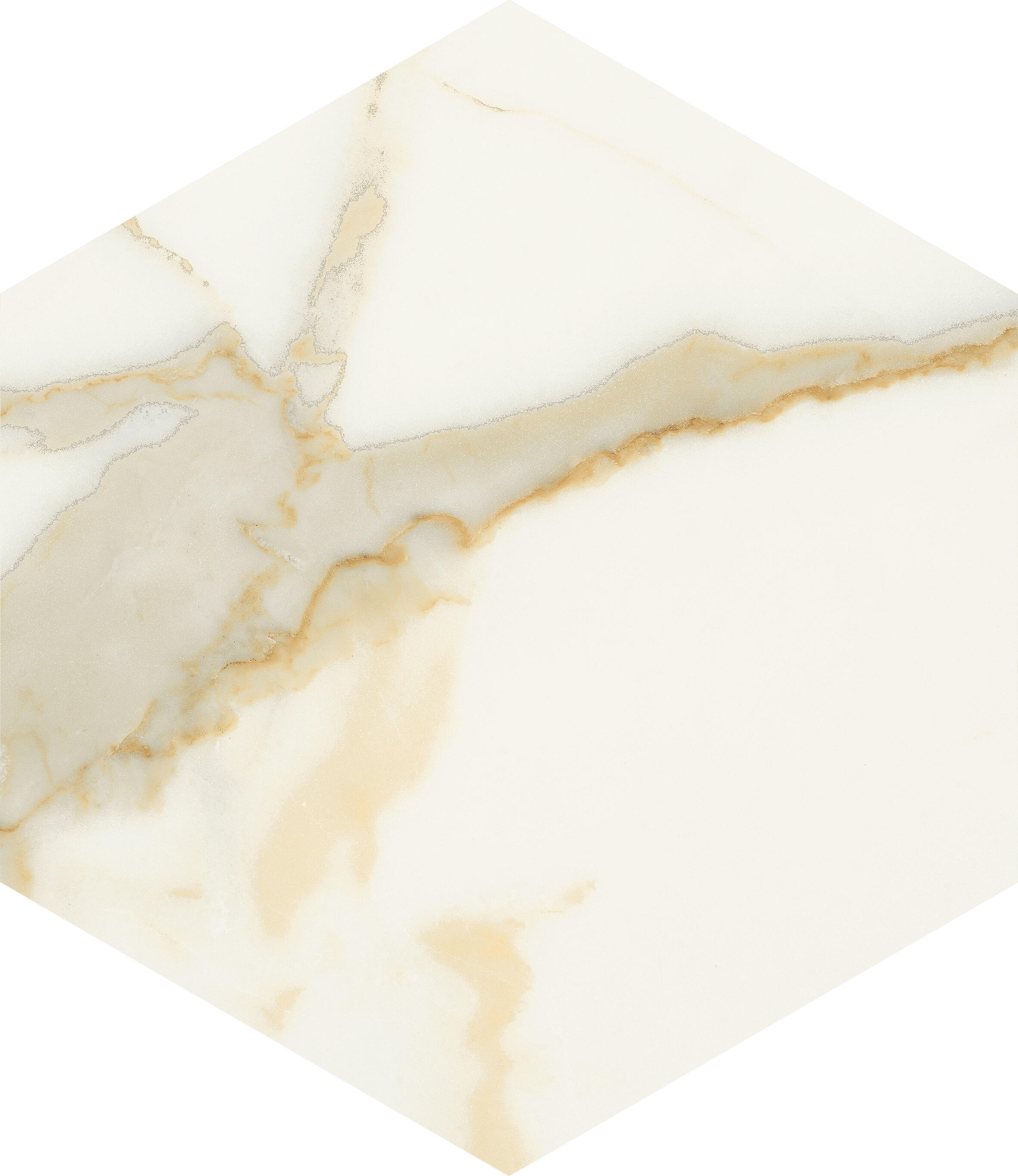 Carrelage mur / sol intérieur effet marbre oro satin Murano l.27 x L.27 cm - 4