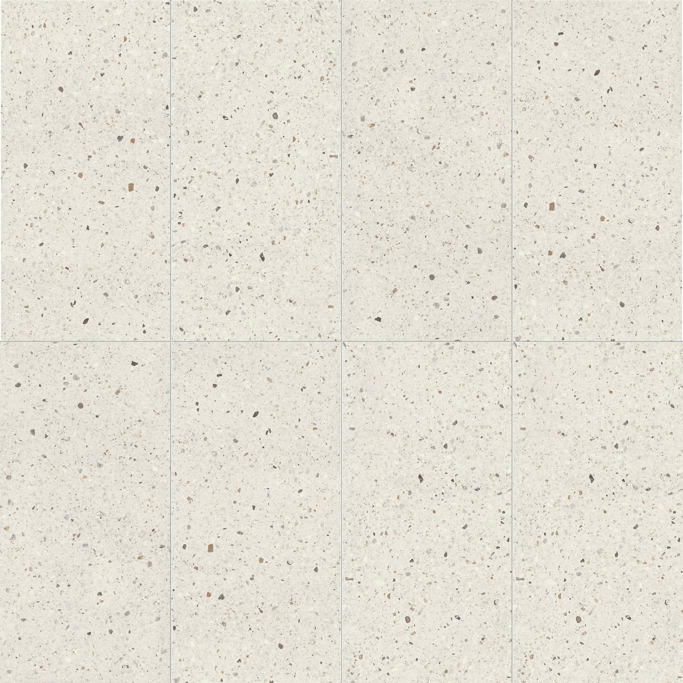 Carrelage sol intérieur effet terrazzo blanc Essentiel l.60.5 x L.121 cm - 5