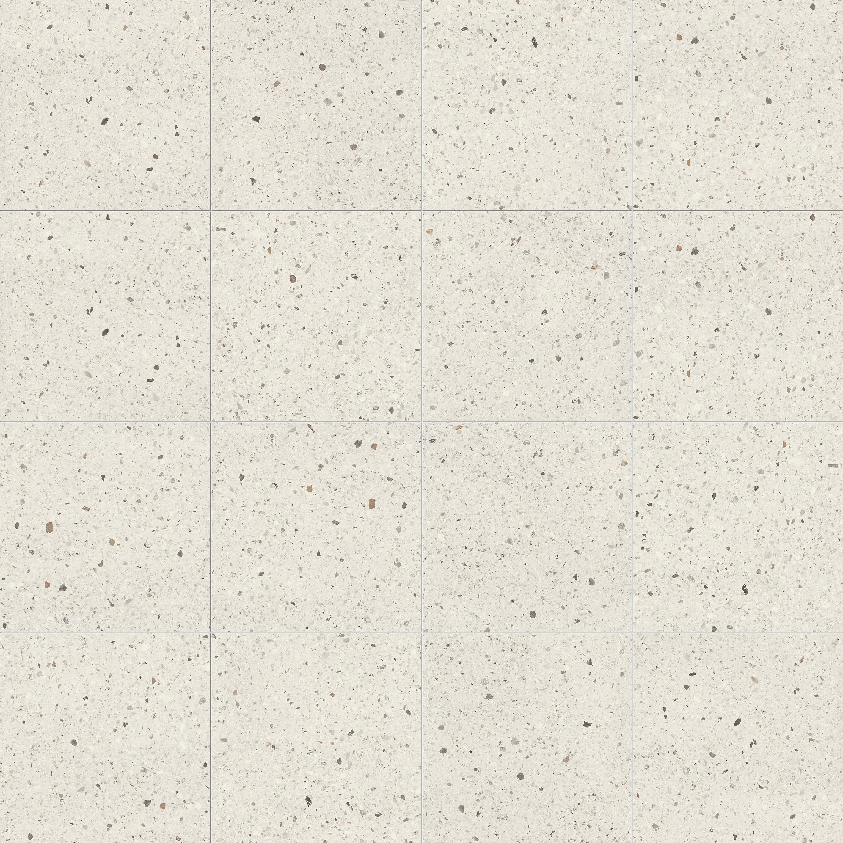 Carrelage sol/mur intérieur effet terrazzo blanc Essentiel l.60.5 x L.60.5 cm - 11