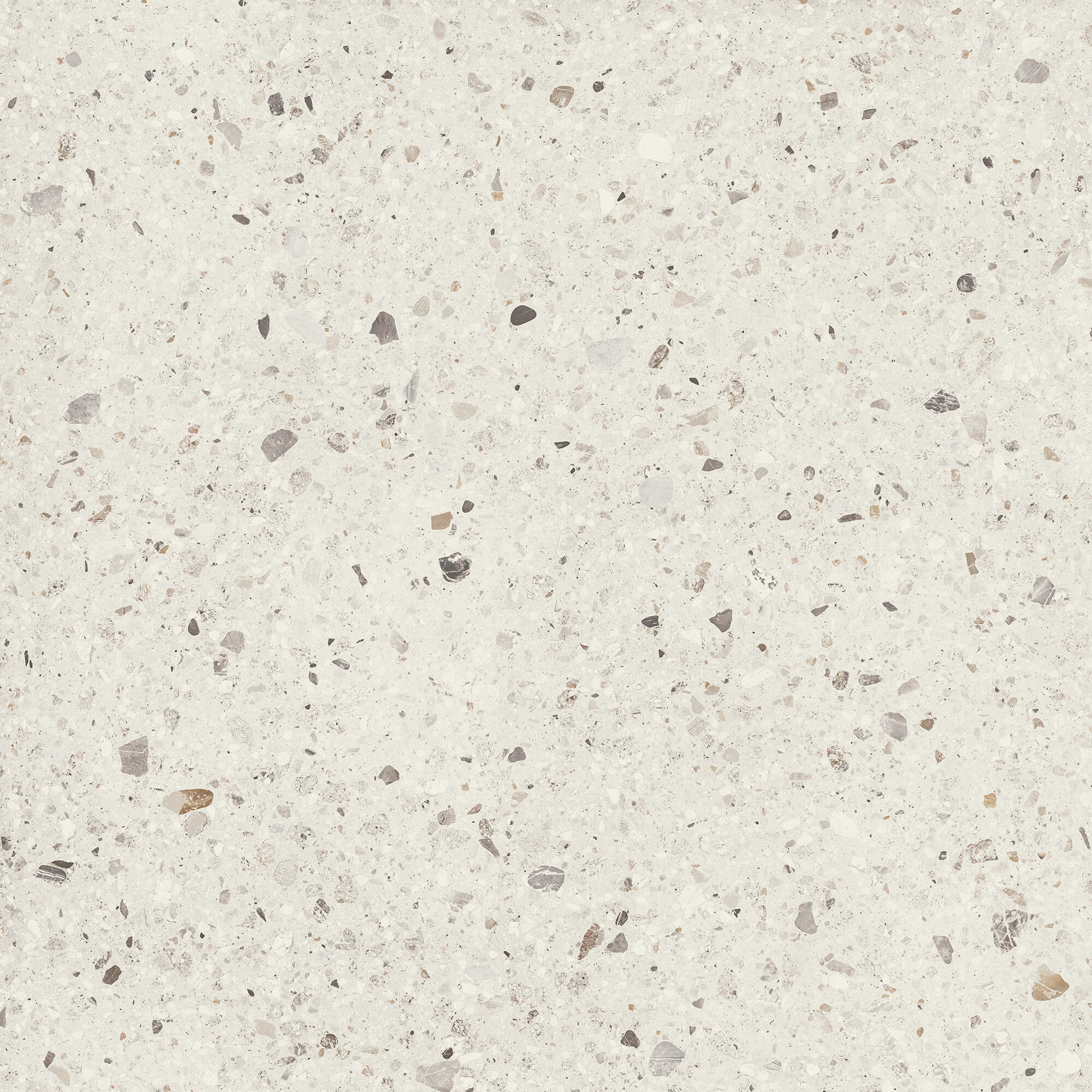 Carrelage sol/mur intérieur effet terrazzo blanc Essentiel l.60.5 x L.60.5 cm - 7