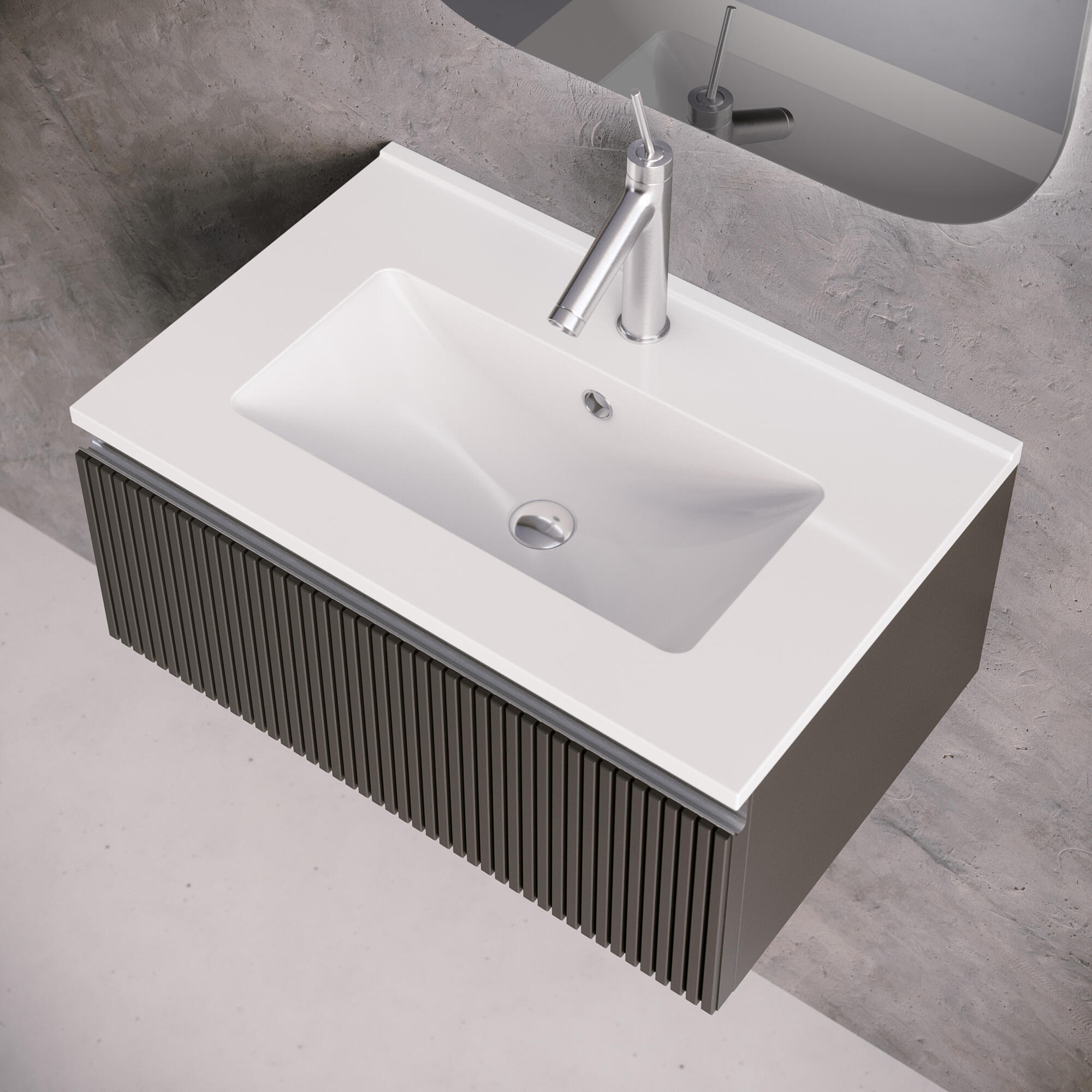 Lavabo encastrado Nerea  61x18x39.5 cm - 3