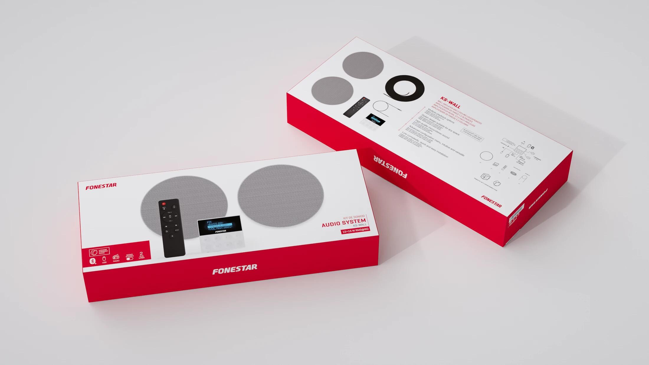 Kit de altavoces FONESTAR KS-Wall con conexión bluetooth - 6