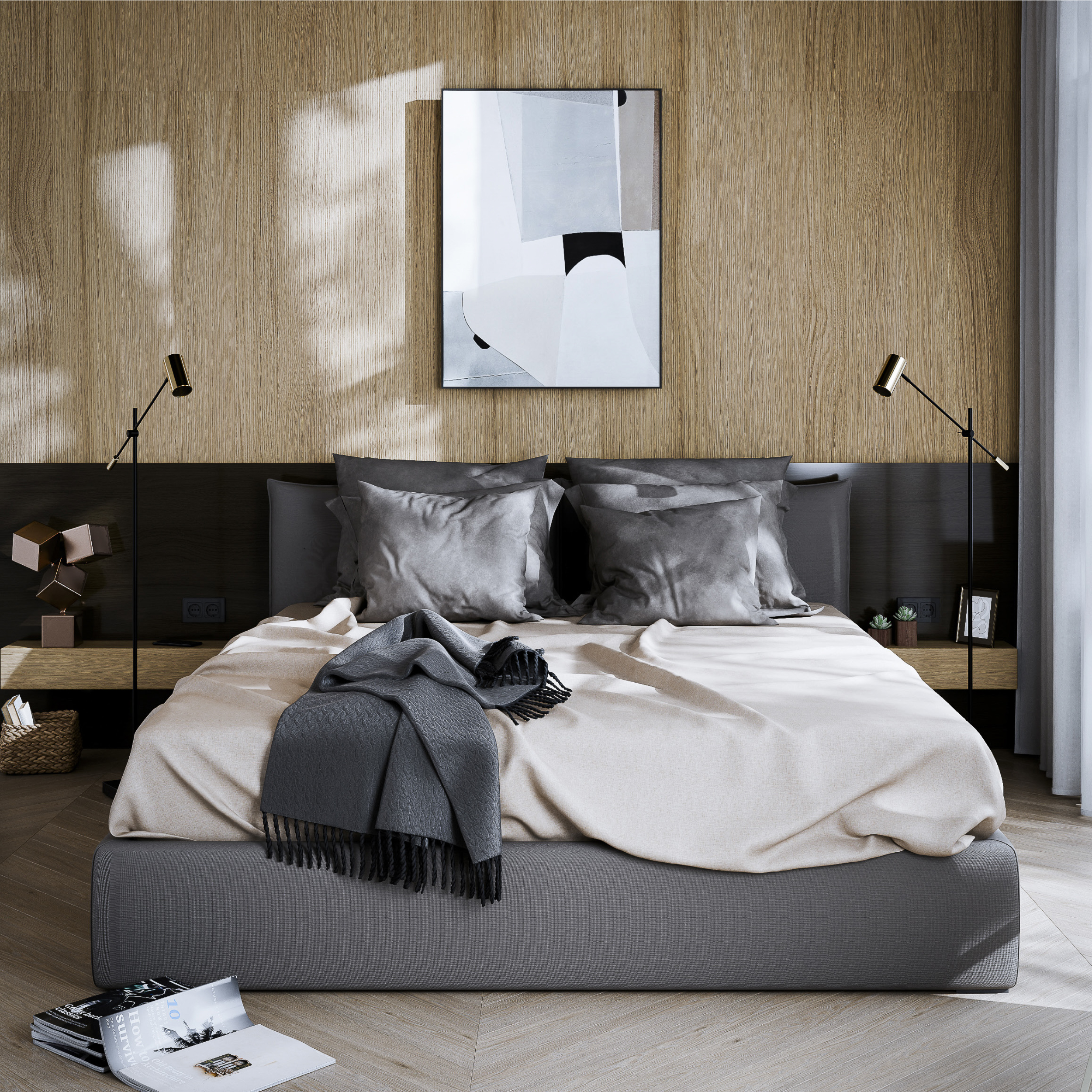 Panele ścienne XPS wodoodporne do łazienki Dąb ryflowany 60x120 cm - 3