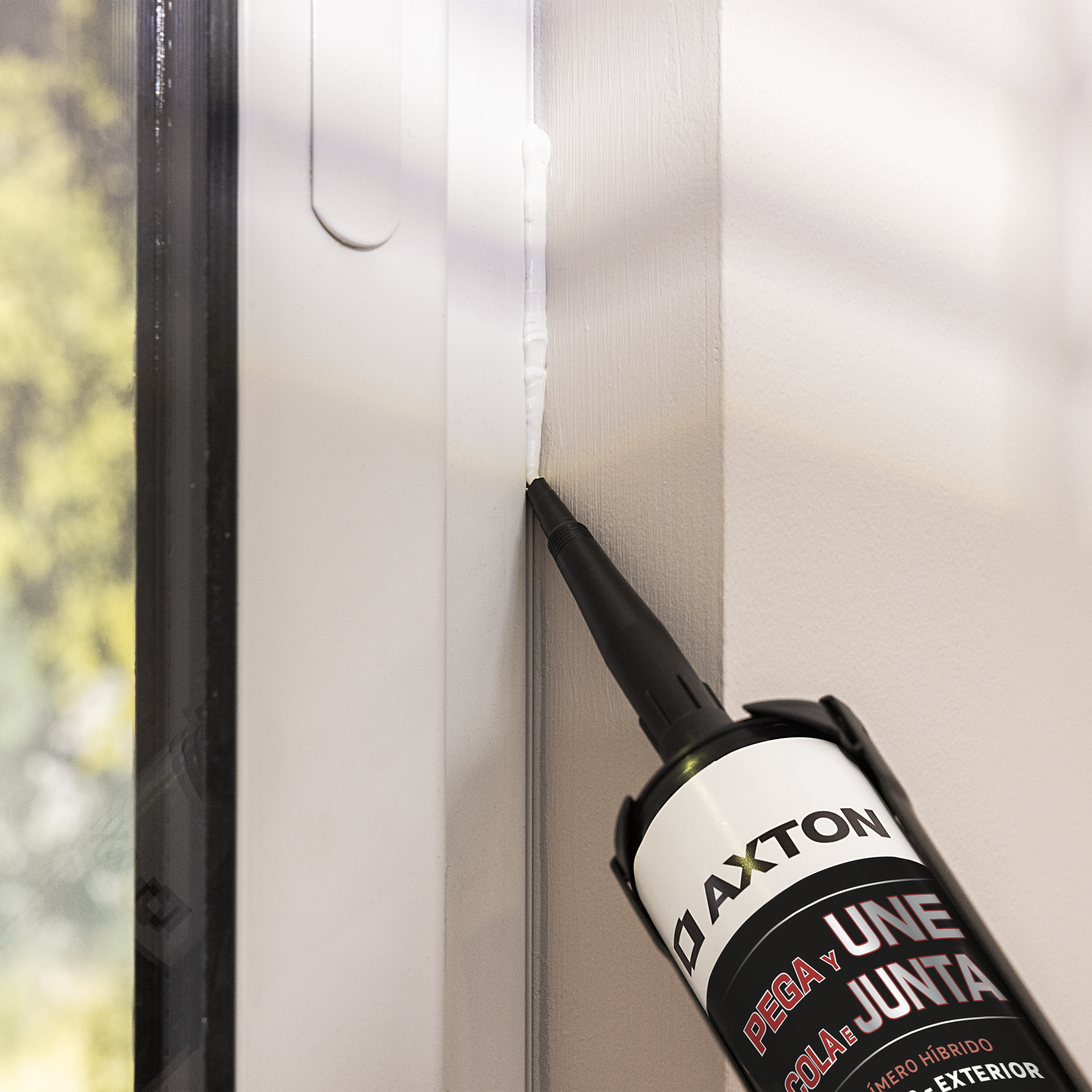 Pack de 3 adhesivos de montaje AXTON polímero Fix & Joint 290 ml blanco para MDF, mármol, hormigón, aplicación con pistola,  resistente a las intemperies, goma elástica, resiste a las vibraciones. Para fijar un material a una superficie. - 6