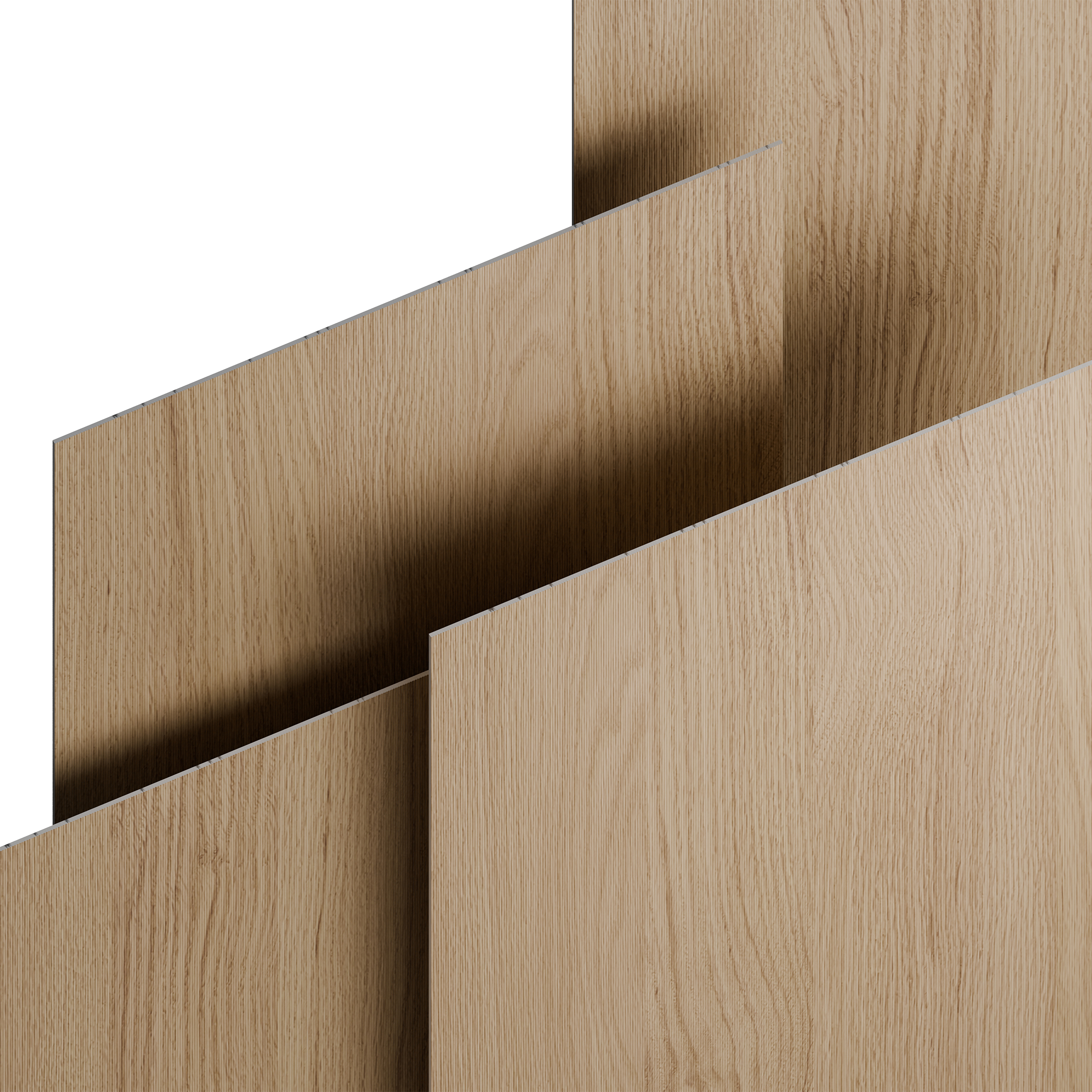 Panele ścienne XPS wodoodporne do łazienki Dąb ryflowany 60x120 cm - 5