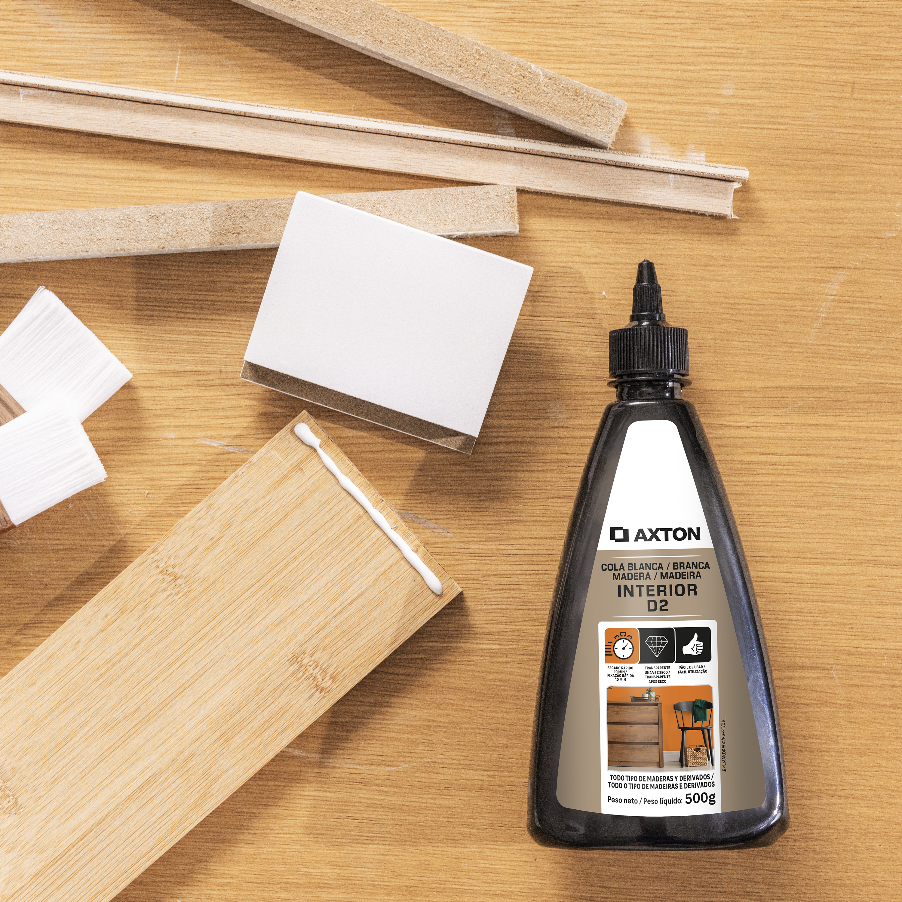 Cola Branca para Madeira Axton 500gr - 2