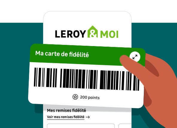 Compte fidélité sur l'application leroy merlin