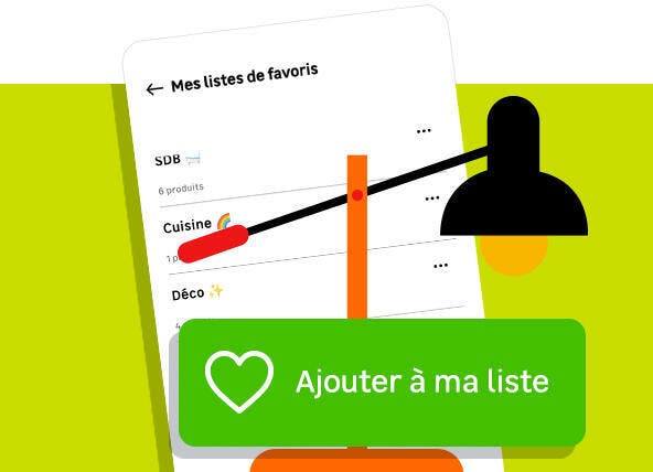 liste de favoris sur l'application leroy merlin