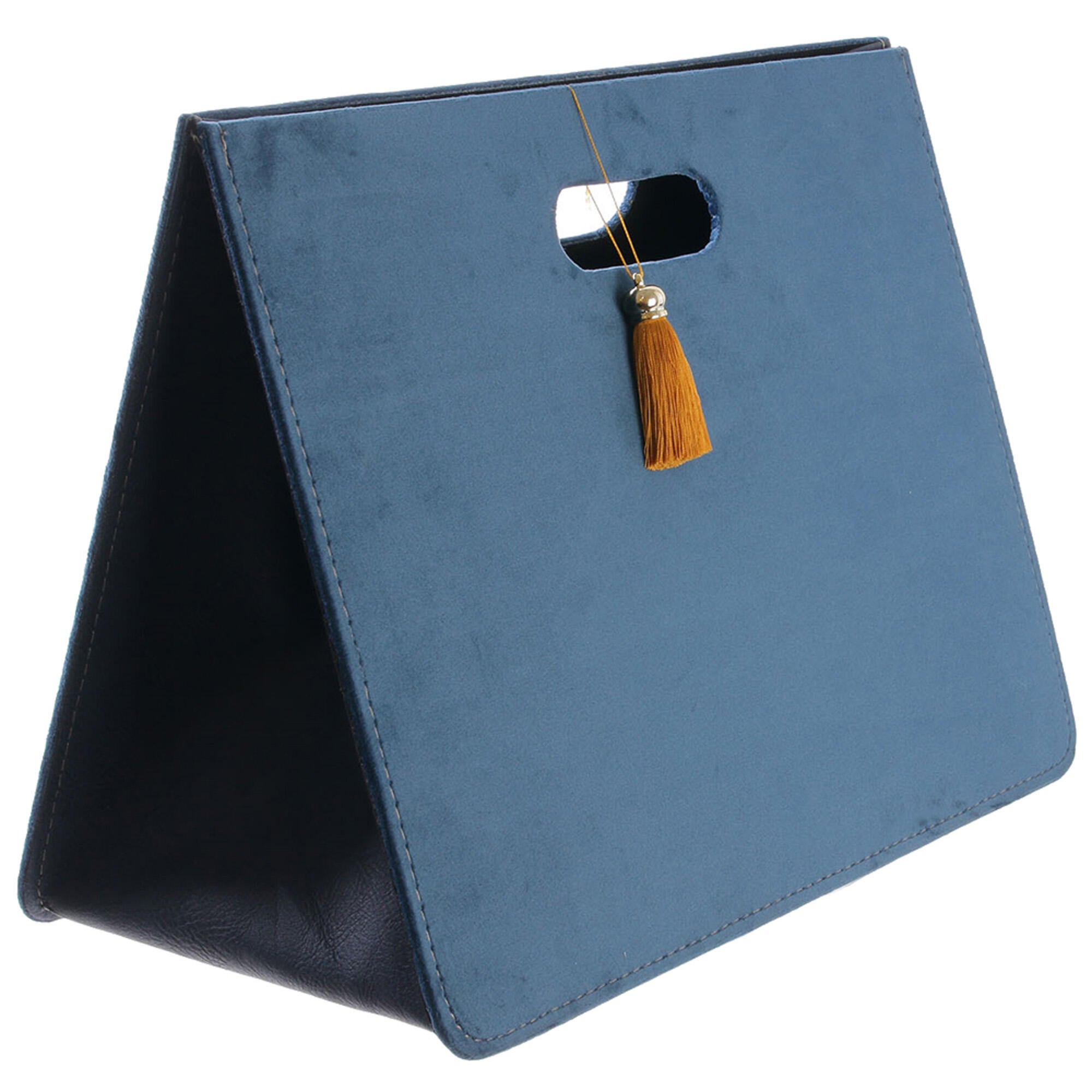 Revistero decorativo azul 40x30x19 cm