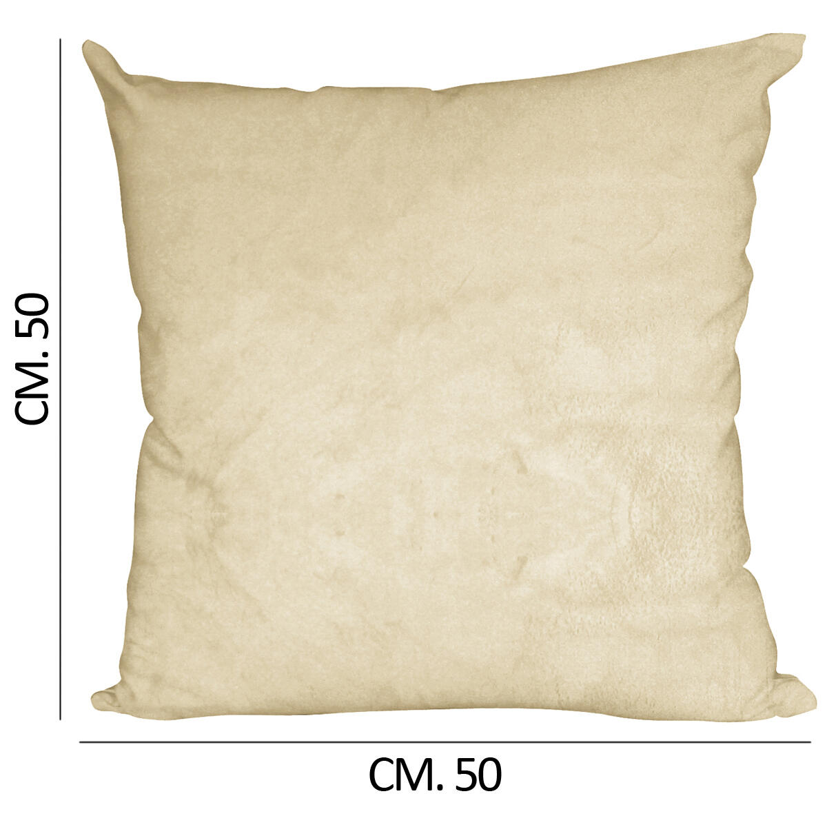 Cuscino Velus beige 50 x 50 cm - 4