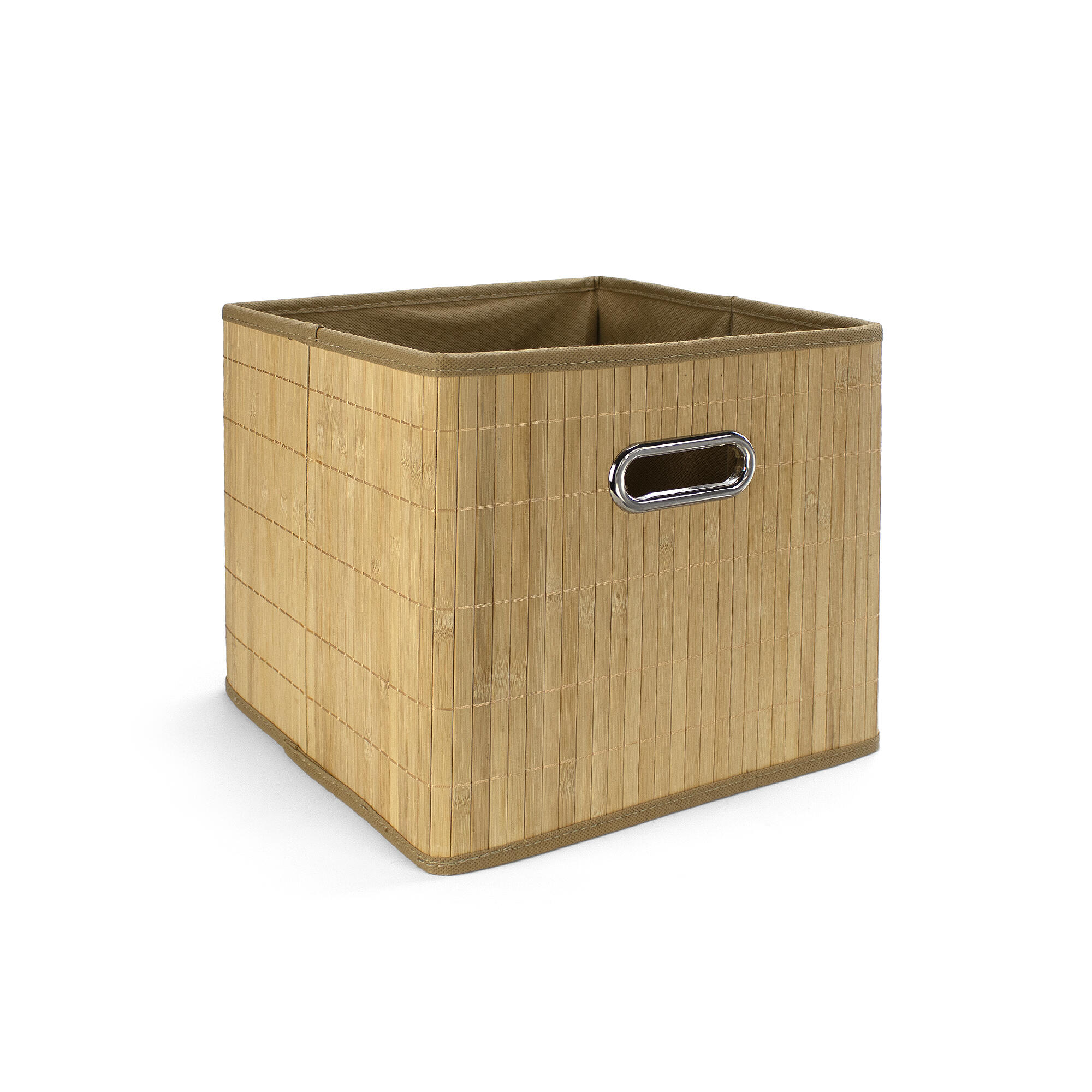 Organizador maquillaje cube beige 28.5x26x28.5 cm