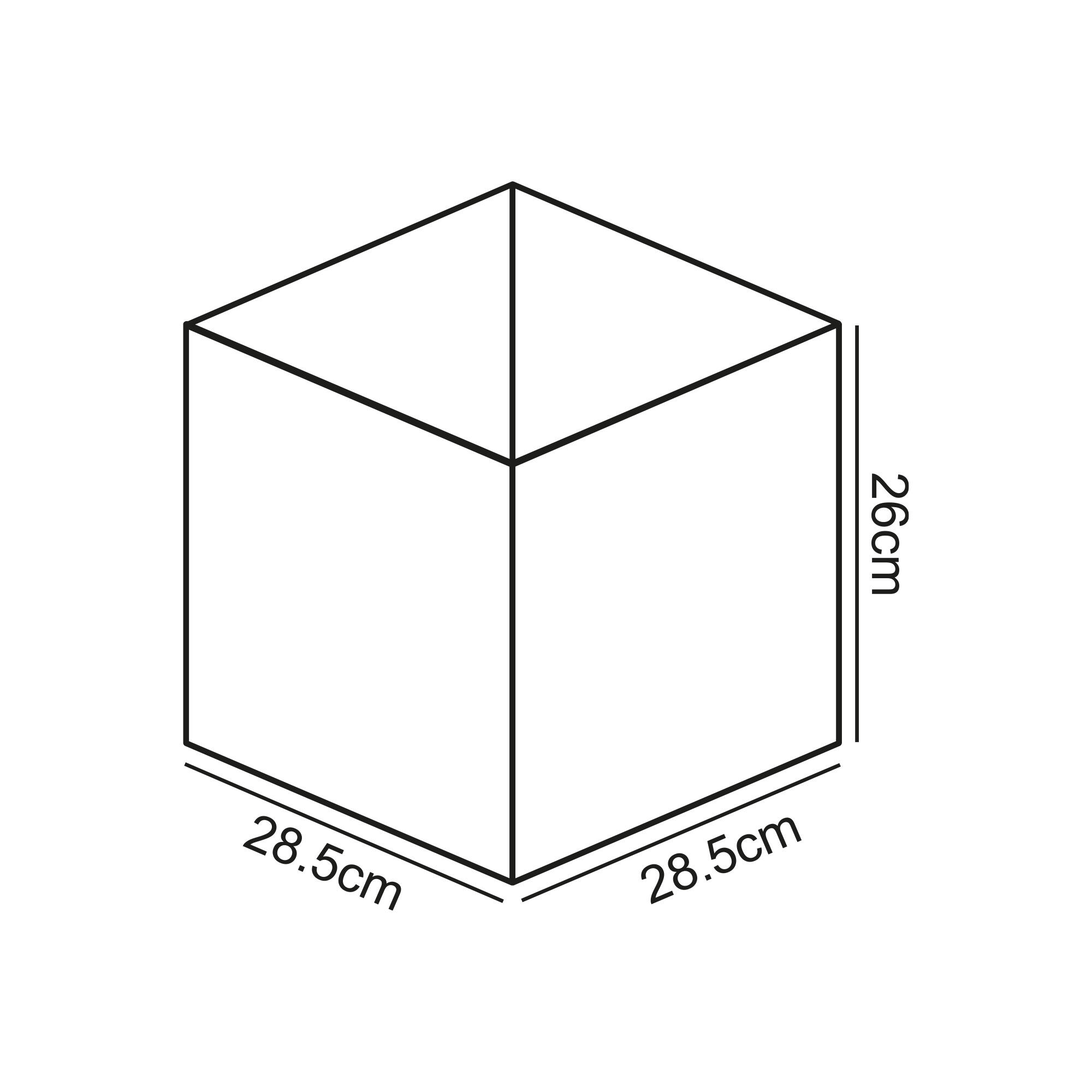 Organizador de almacenamiento beige Cube 28.5x28.5x26cm - 3