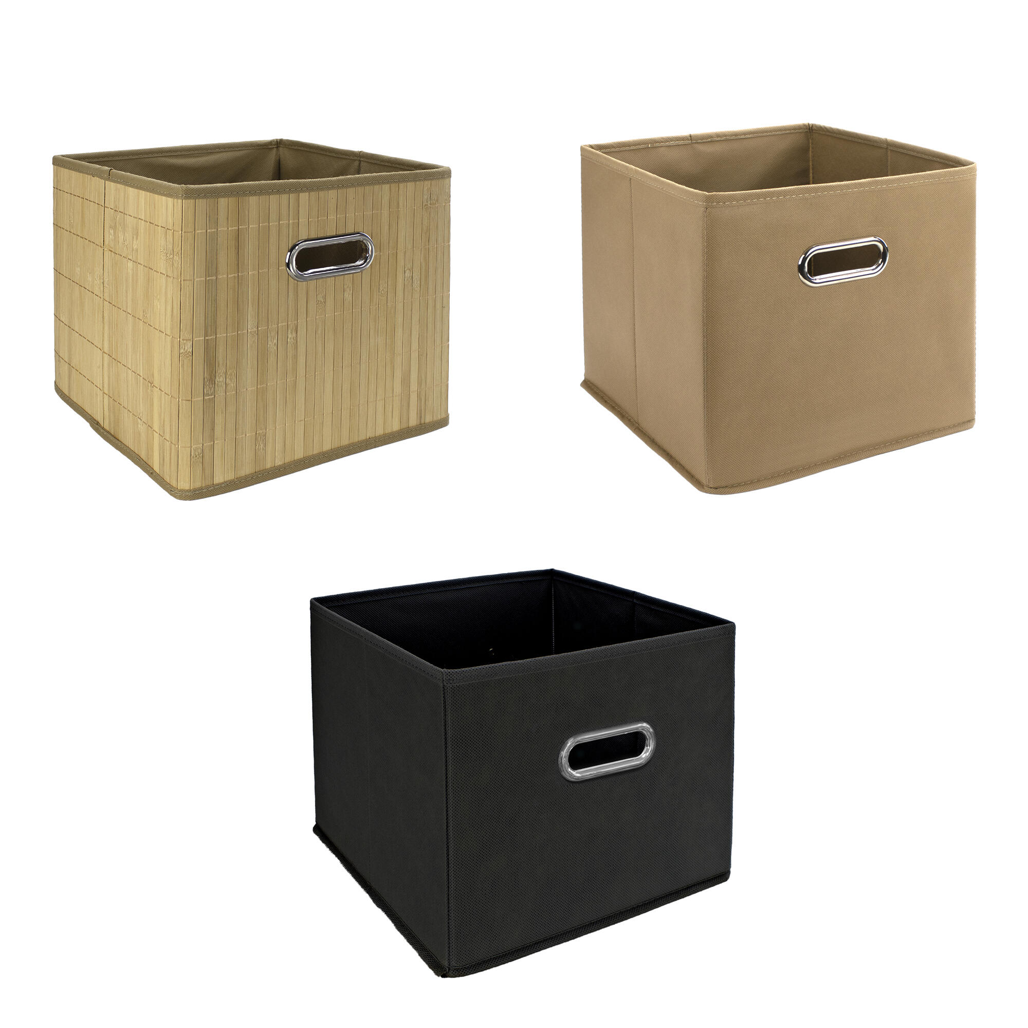 Organizador de almacenamiento beige Cube 28.5x28.5x26cm - 5