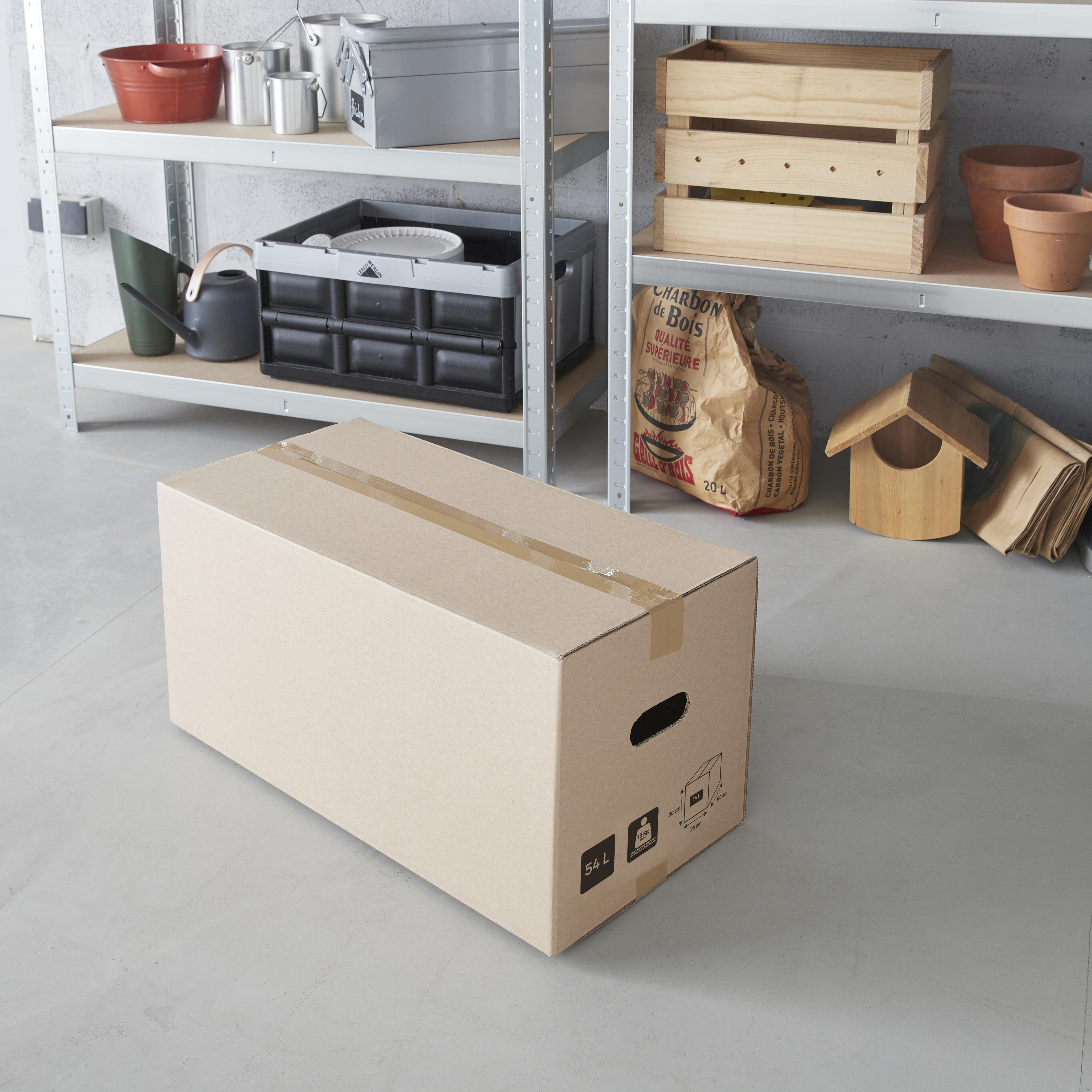 Caixa de cartão PACK 10UNIDADES 60X30X30CM 54L - 4