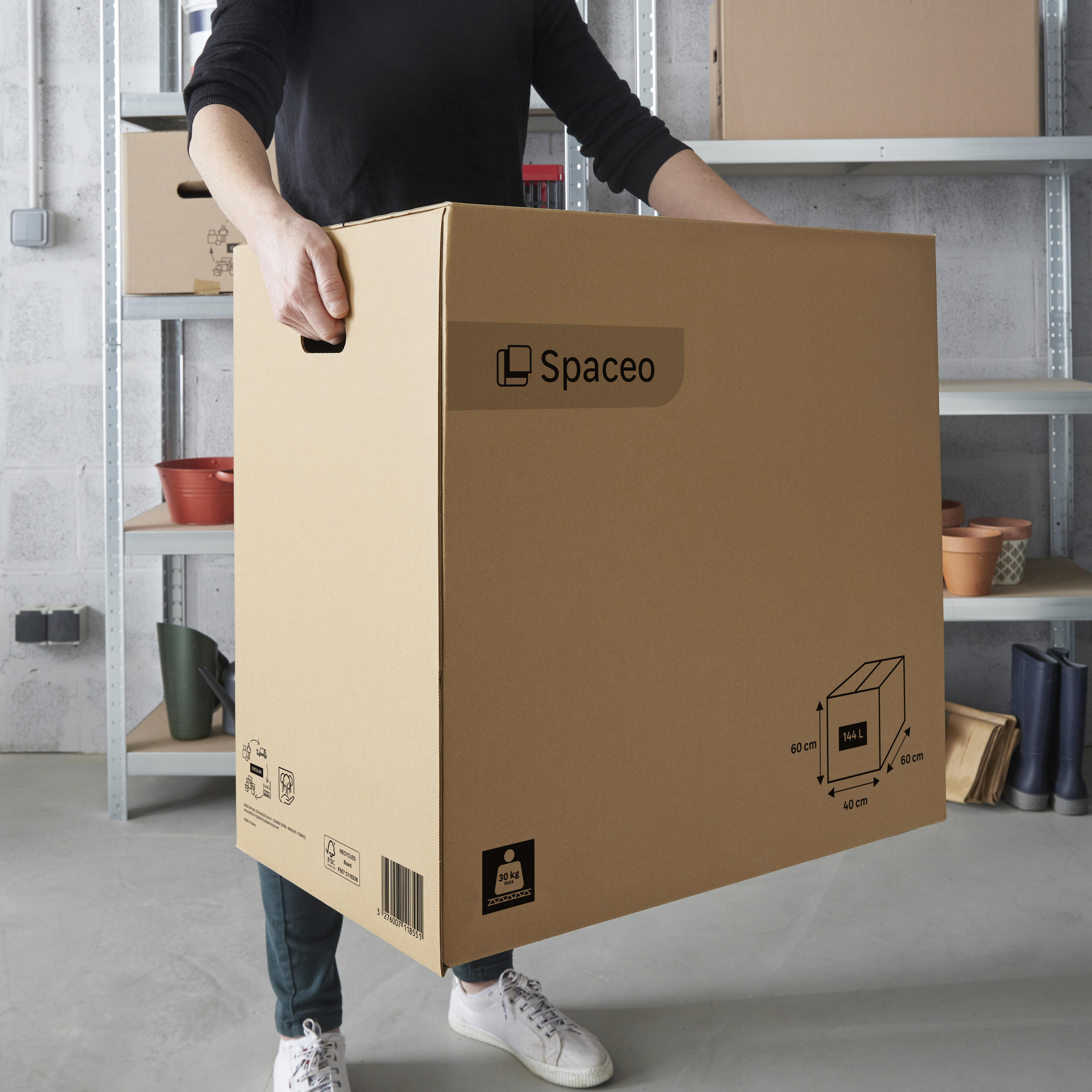 Caixa de cartão SPACEO 60X40X60CM 144L - 4