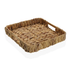 Cesta De Almacenamiento De Jacinto De Agua Tejida A Mano - Con Tapa, Tamaño 40x28x19 Cm, Impermeable, Ideal Para Armario, Cocina O Baño