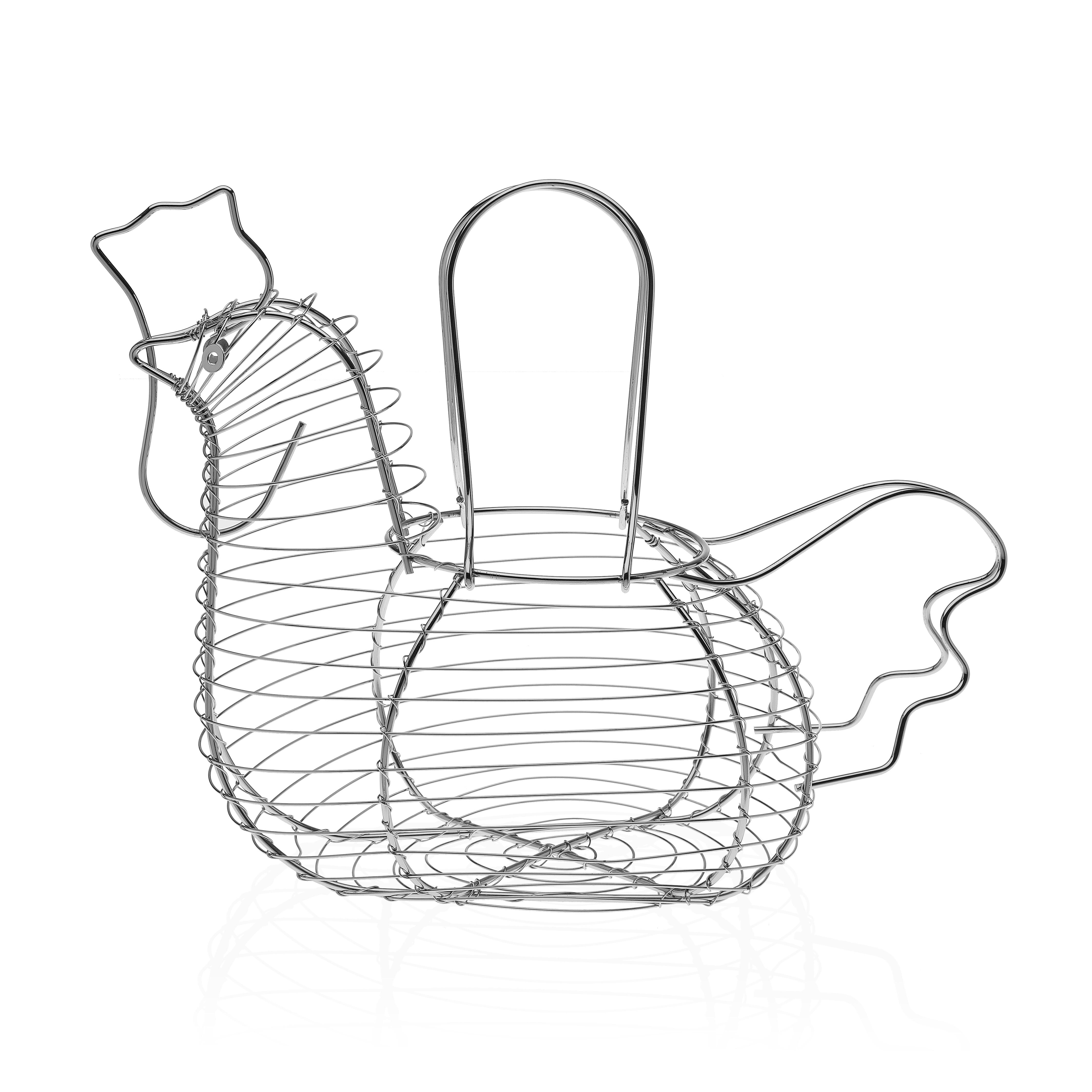 Huevera con forma de gallina versa chrome