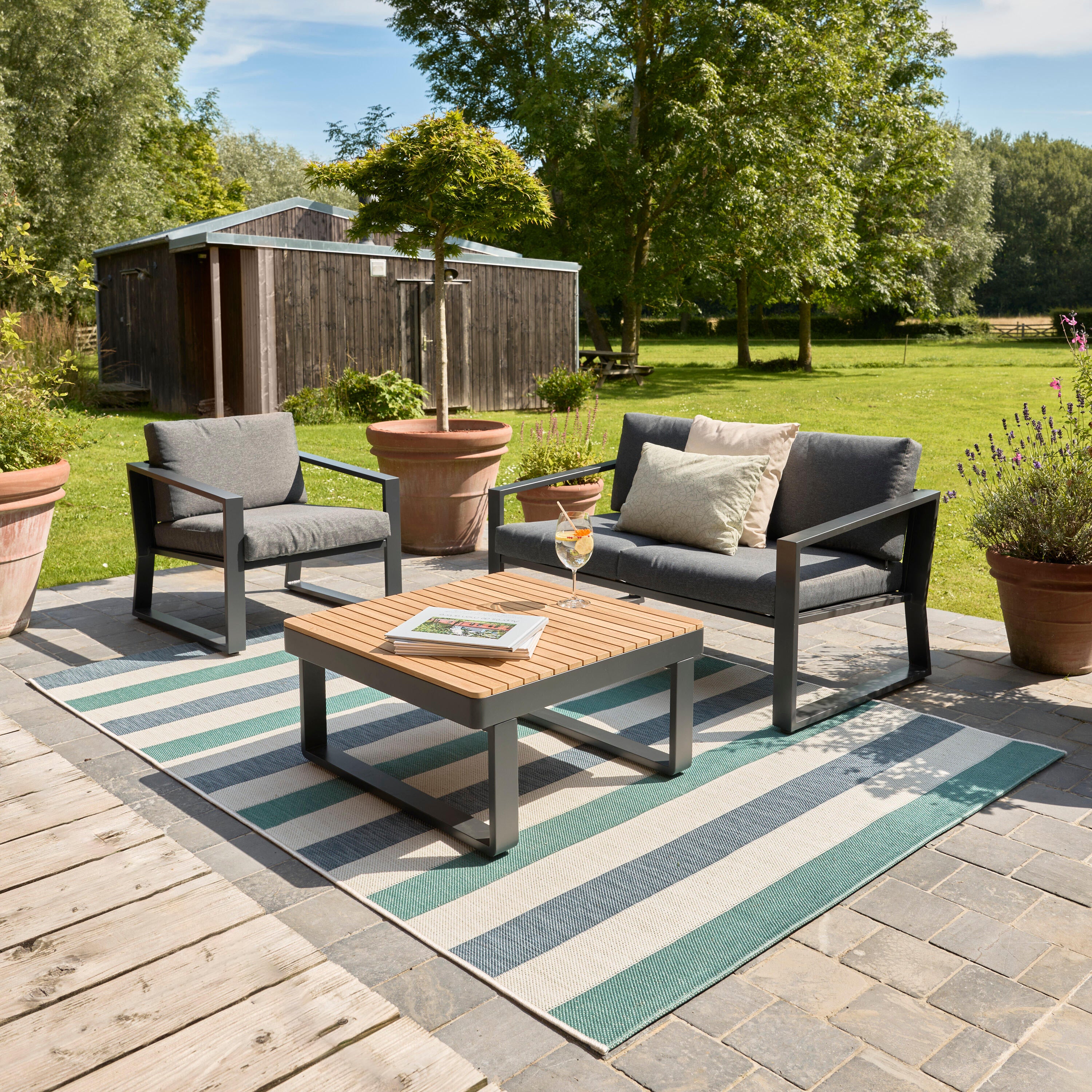 Tapete Lagoon 160x230cm azul Inspire - 10