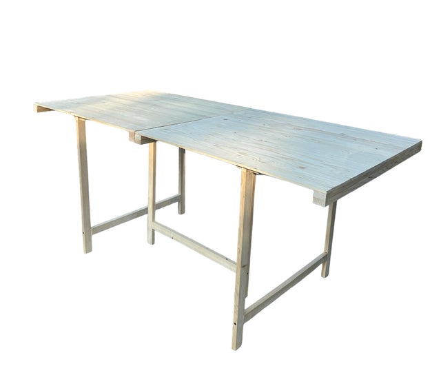Tavolo Pieghevole Liberty Effetto Legno Rosso Ruggine - Grande E Versatile