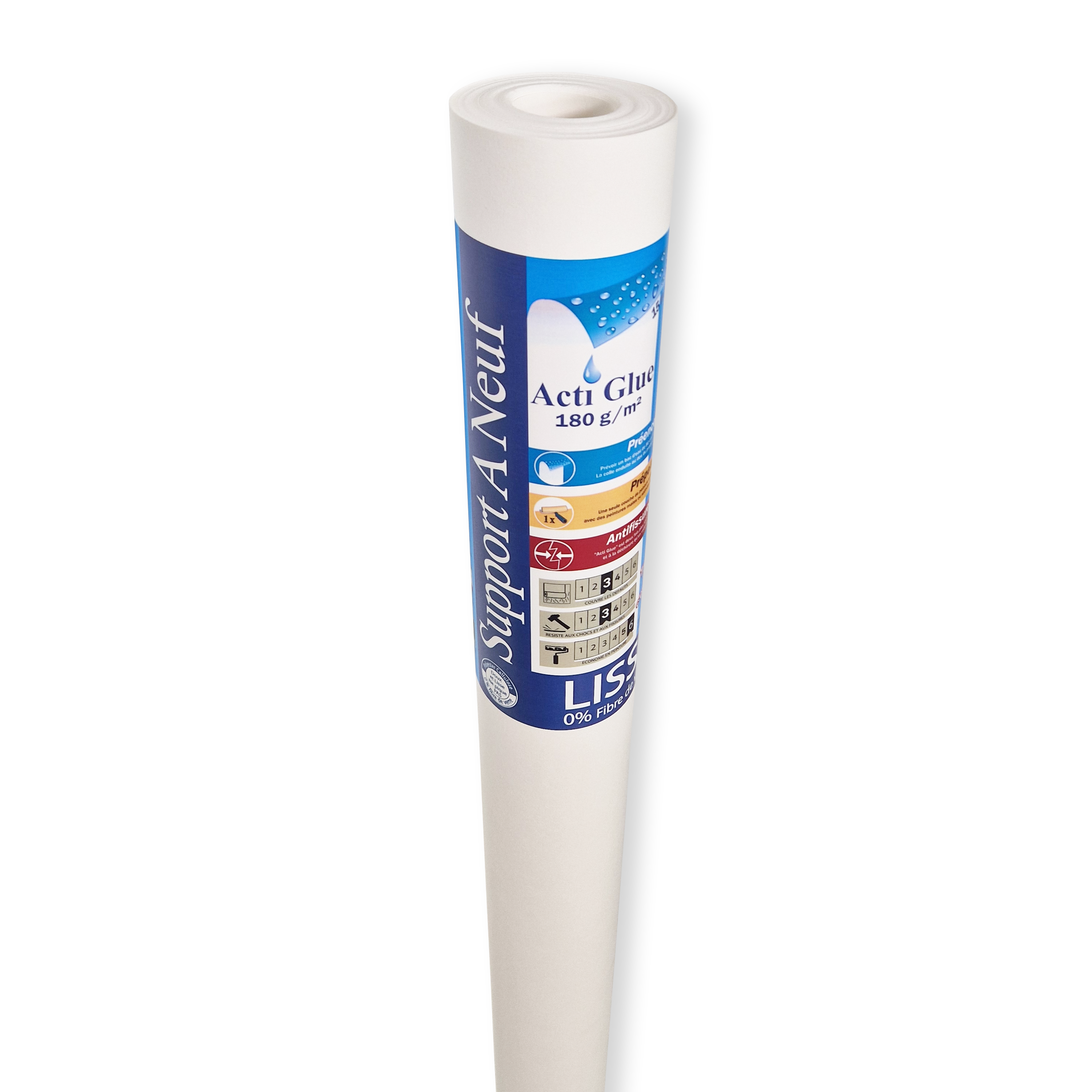 Revêtement de rénovation 180 g/m² Support à neuf acti glue , l.1 x L.15 m - 2