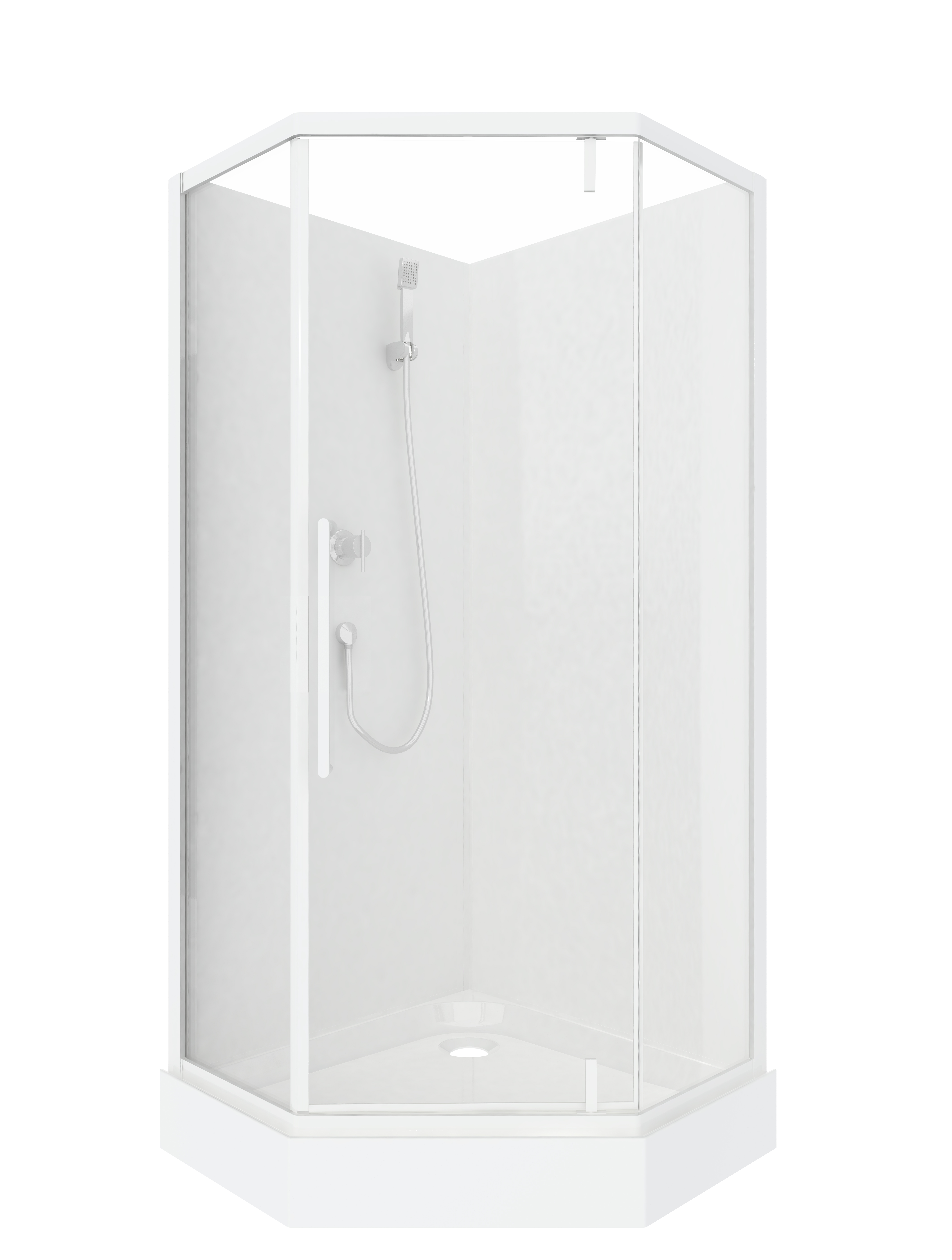 Kabina prysznicowa z brodzikiem Smart White 90x90x200x15 Savana