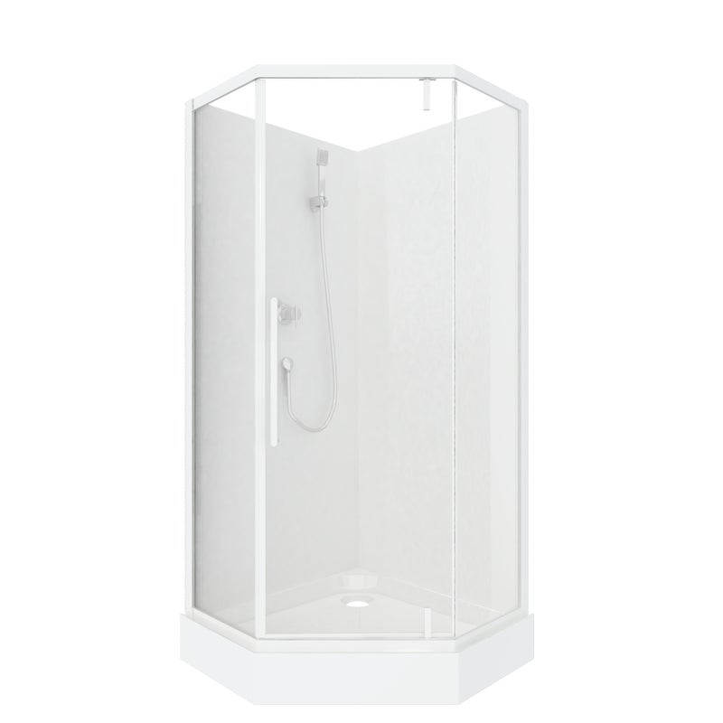 Kabina prysznicowa z brodzikiem Smart White 90x90x200x15 Savana