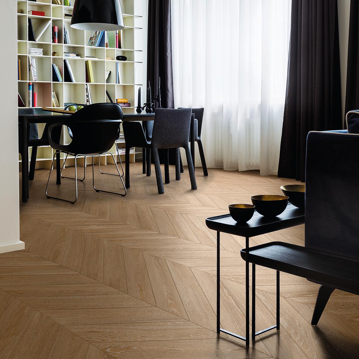 Carrelage mur / sol intérieur effet bois miel Woody l.11 x L.54 cm