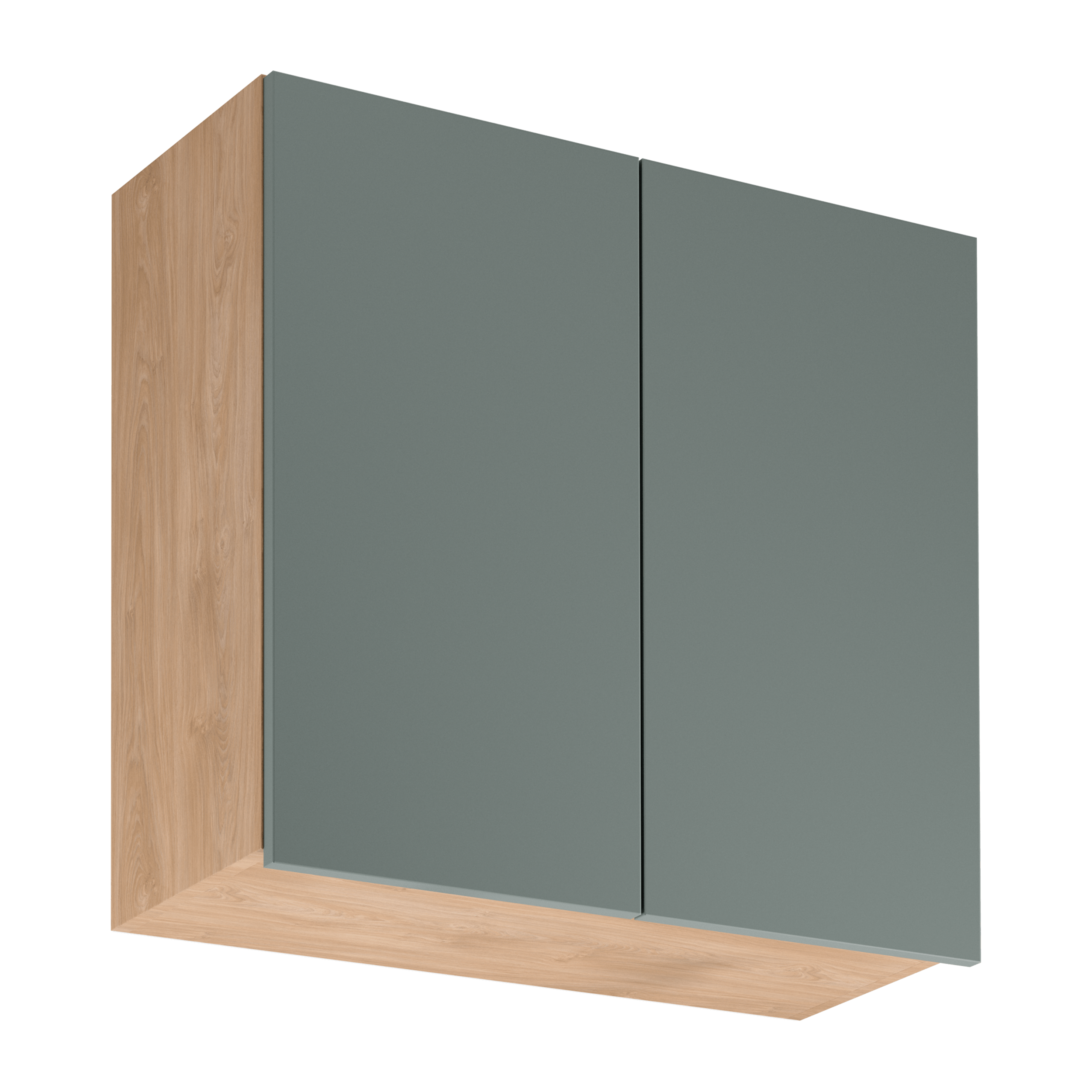 Szafka kuchenna wisząca Acari 80 cm wys. 72 cm kolor zielony/dąb