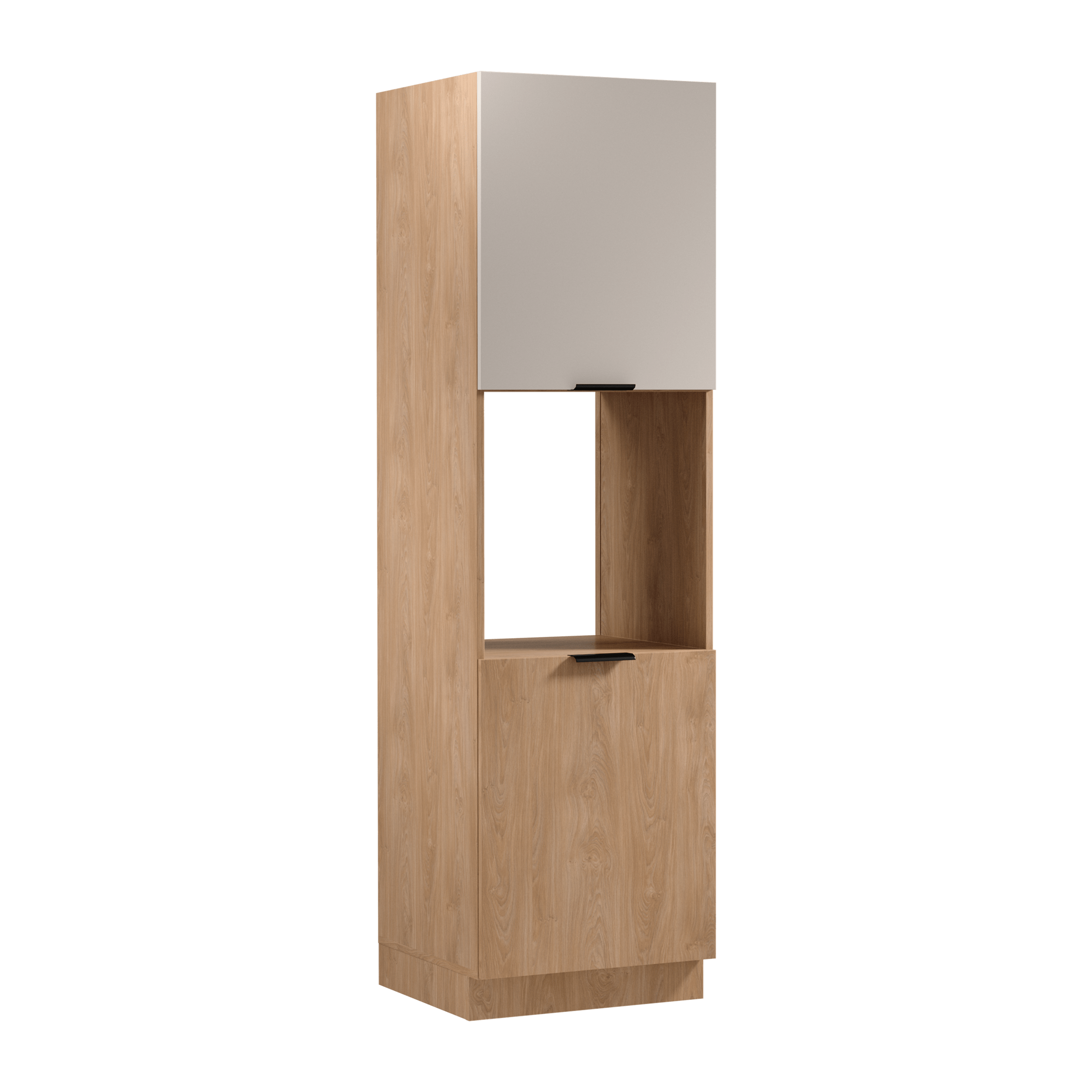 Szafka kuchenna słupek pod piekarnik Acari 60 cm wys. 212 cm kolor beżowy/dąb