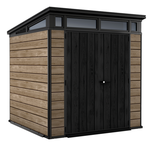 Domek narzędziowy ogrodowy Ashwood DecoCoat 216x216x226 cm 4,7m2 brązowy Keter