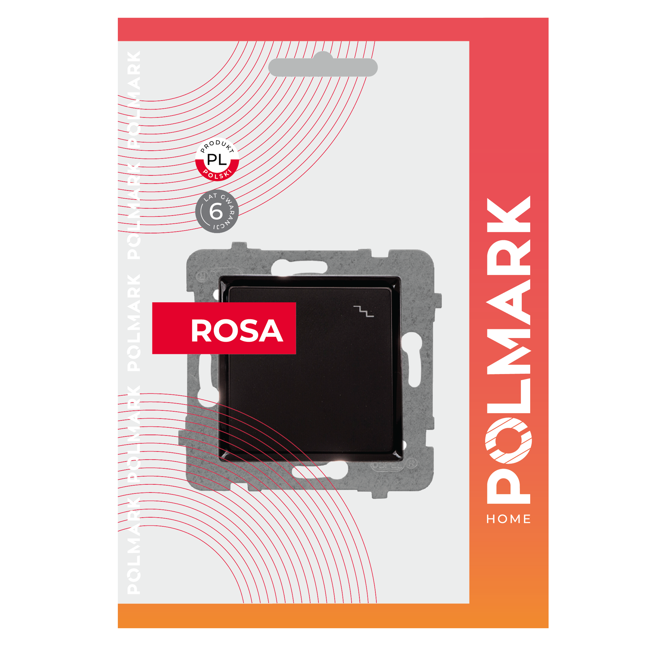 Włącznik pojedynczy schodowy ROSA Czarny POLMARK - 2
