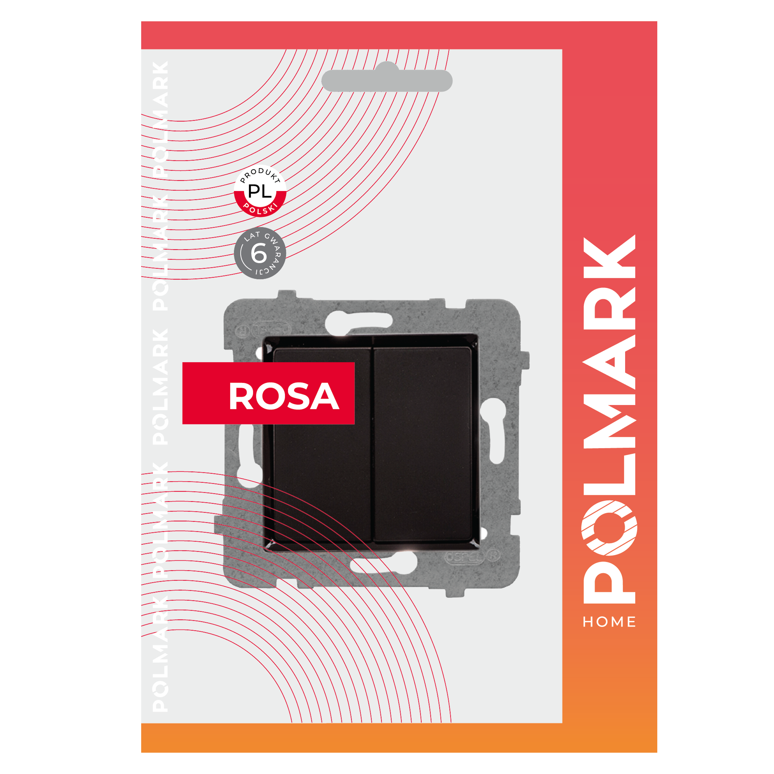 Włącznik podwójny ROSA Czarny POLMARK - 8