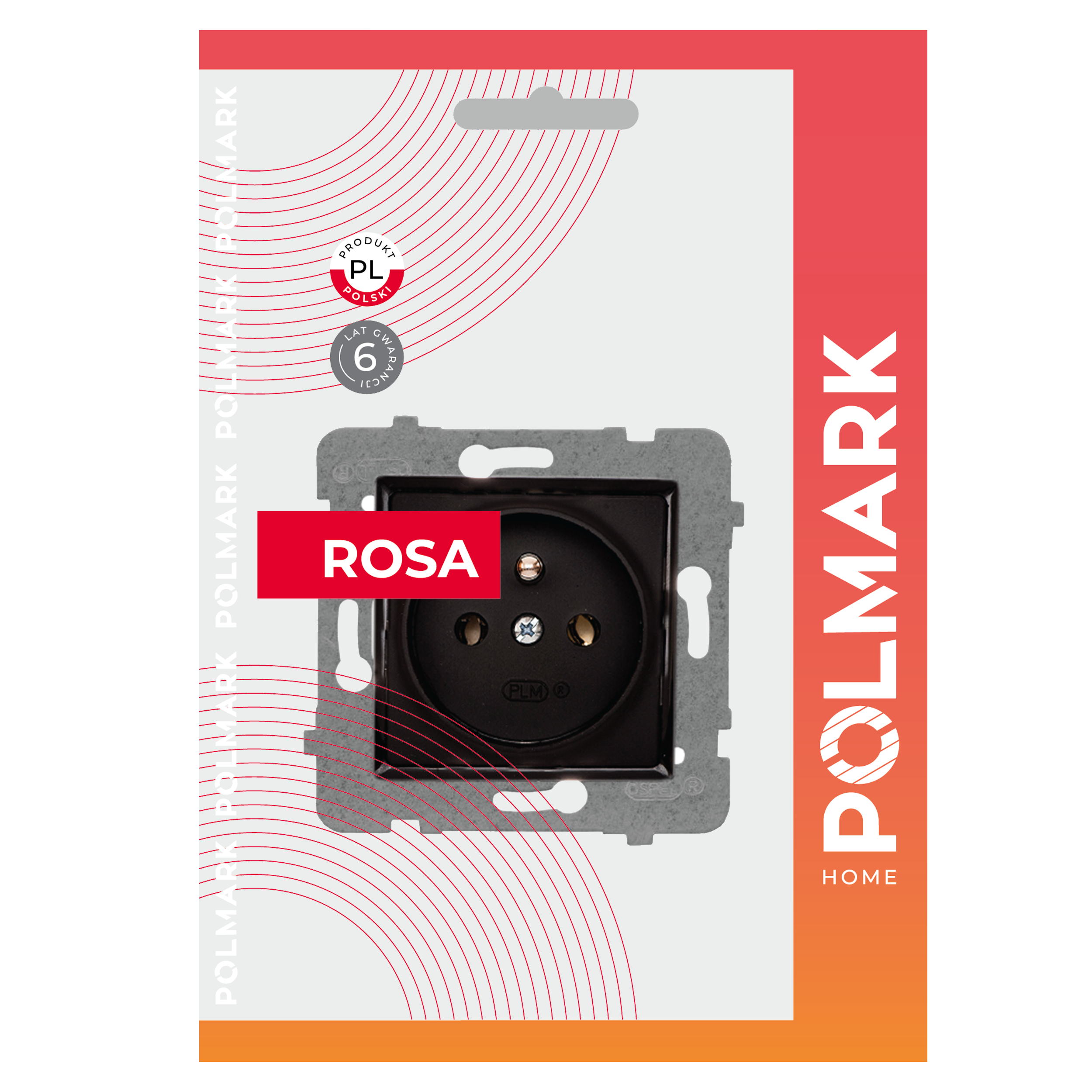 Gniazdo pojedyncze ROSA czarny POLMARK - 12