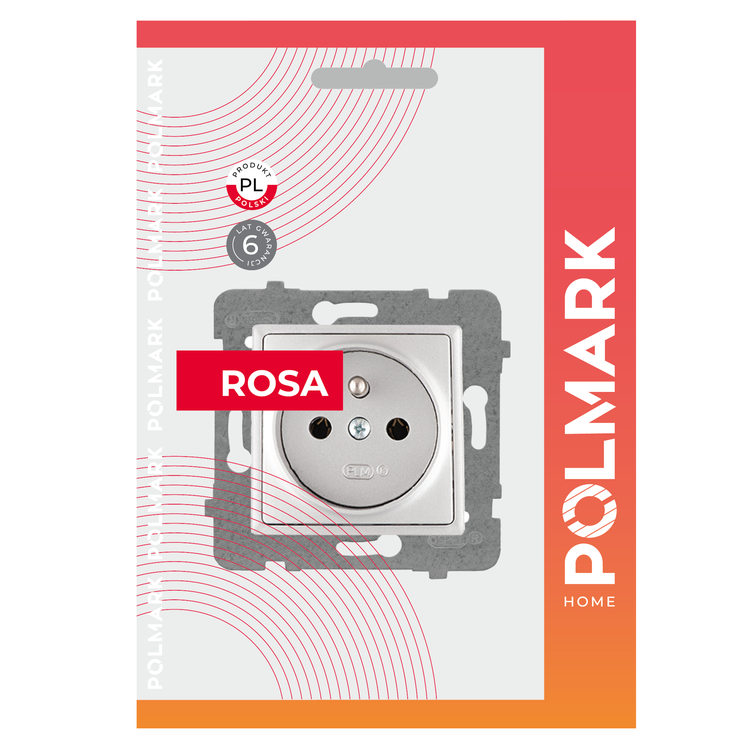 Gniazdo pojedyncze ROSA srebrny POLMARK - 2