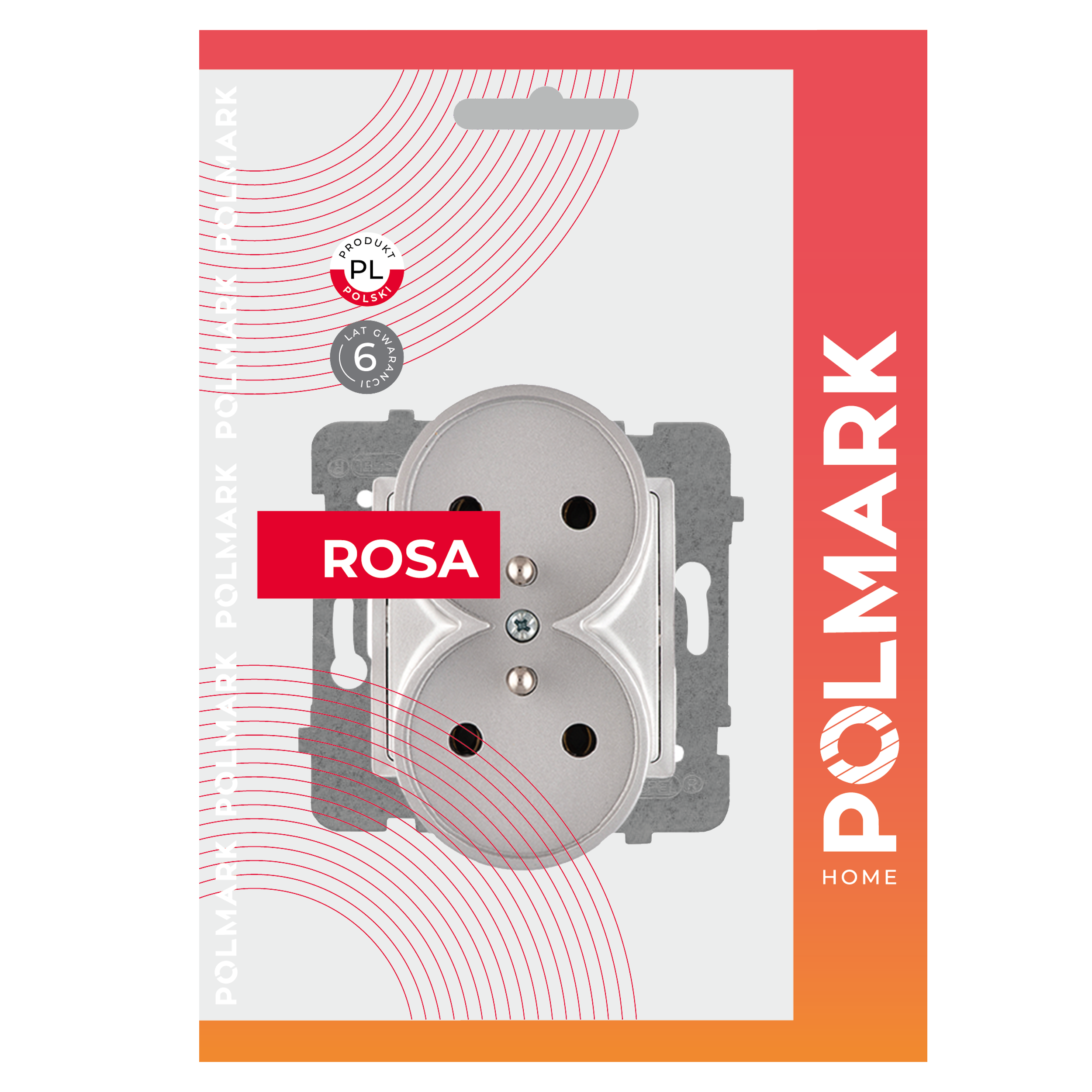 Gniazdo podwójne ROSA srebrny POLMARK - 2